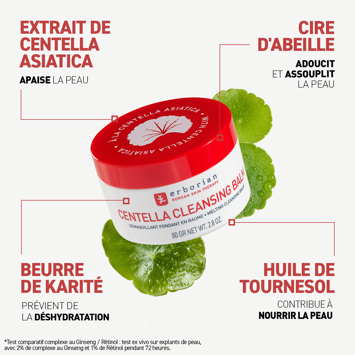 ERBORIAN BAUME DEMAQUILLANT - CENTELLA CLEANSING BALM 80GR