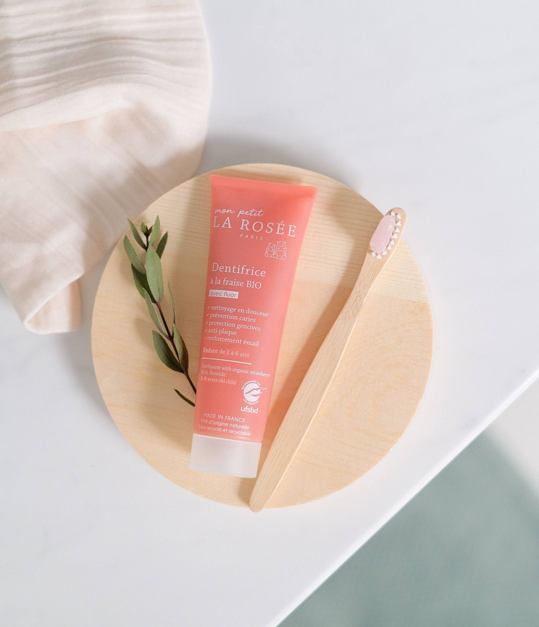 MON PETIT LA ROSEE DENTIFRICE FRAISE BIO 50ML