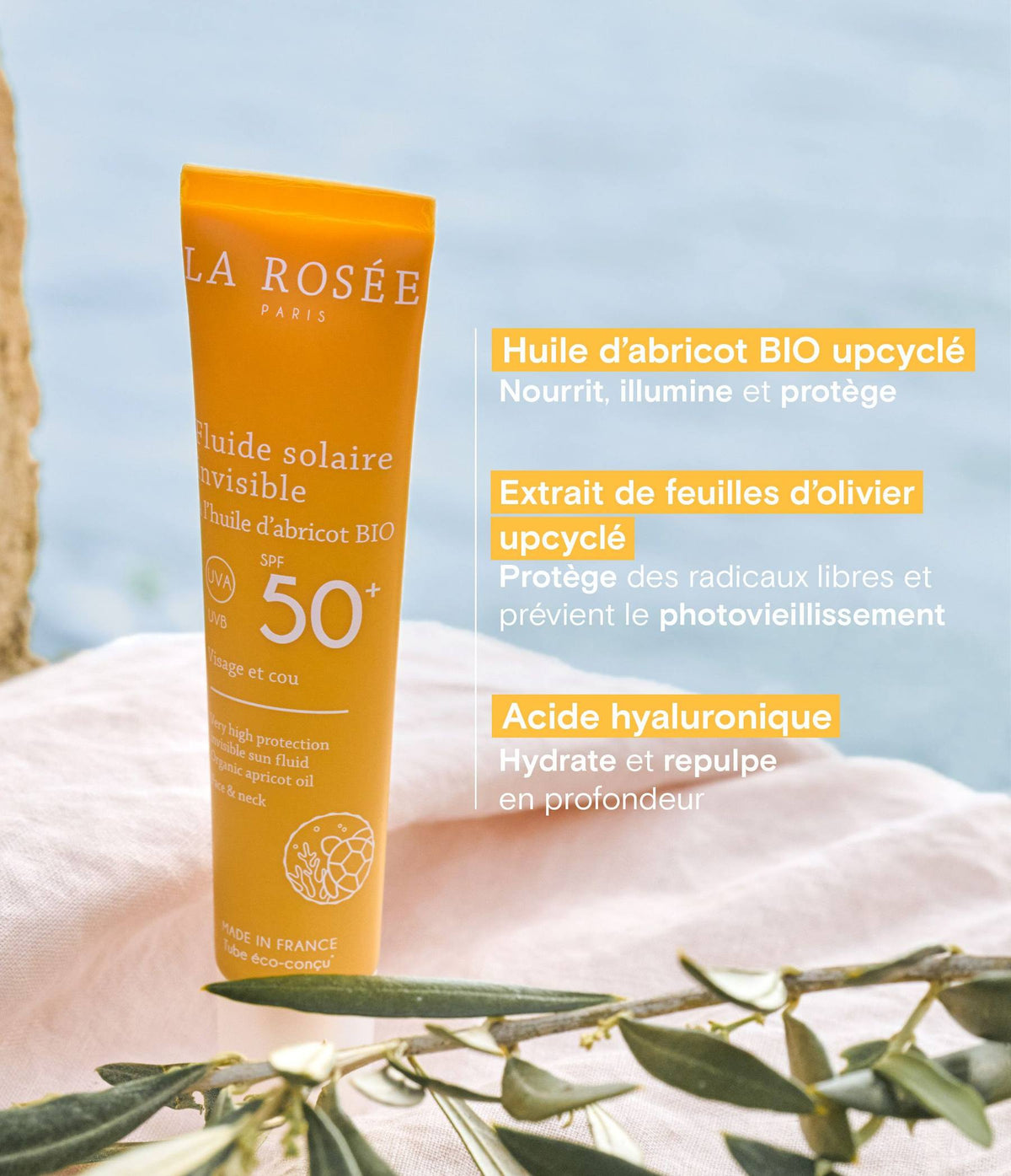LA ROSEE FLUIDE SOLAIRE INVISIBLE SPF50+ 40ML