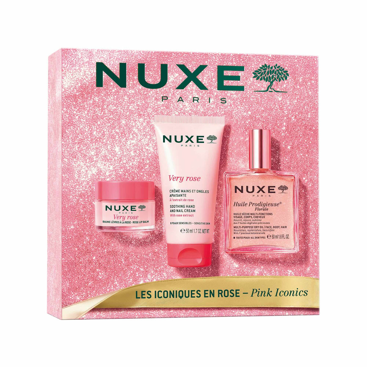 NUXE COFFRET NOEL LES ICONIQUES EN ROSE