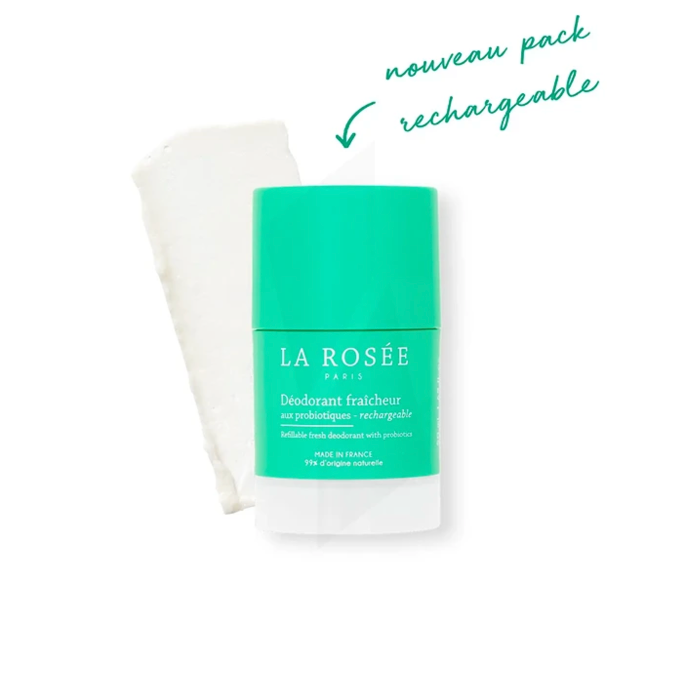LA ROSEE DEODORANT FRAICHEUR AUX PROBIOTIQUES STICK RECHARGEABLE 50ML