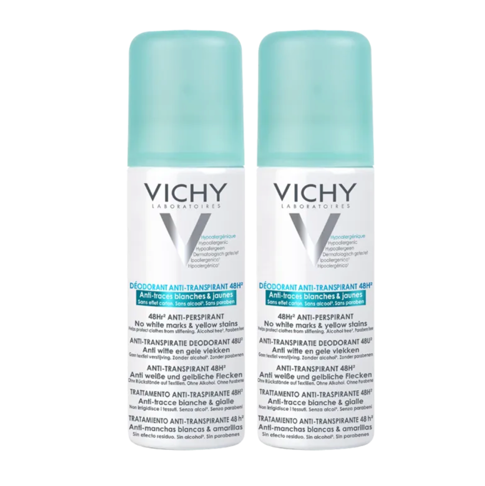 VICHY DEODORANT ANTI-TRACES 48H SPRAY 2X125ML