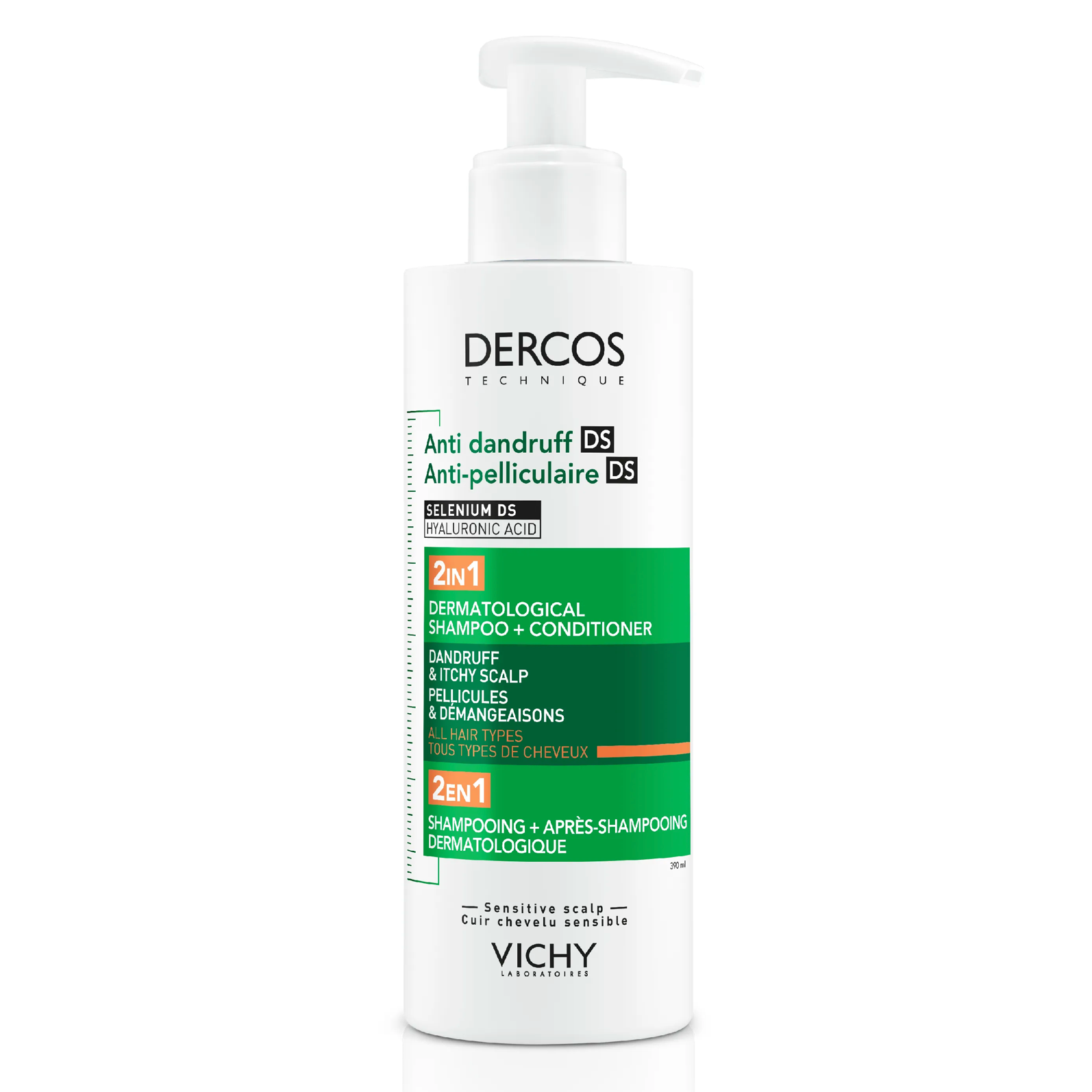VICHY SHAMPOING + APRES SHAMPOING ANTI-PELLICULAIRE DERCOS 2/1 400ML