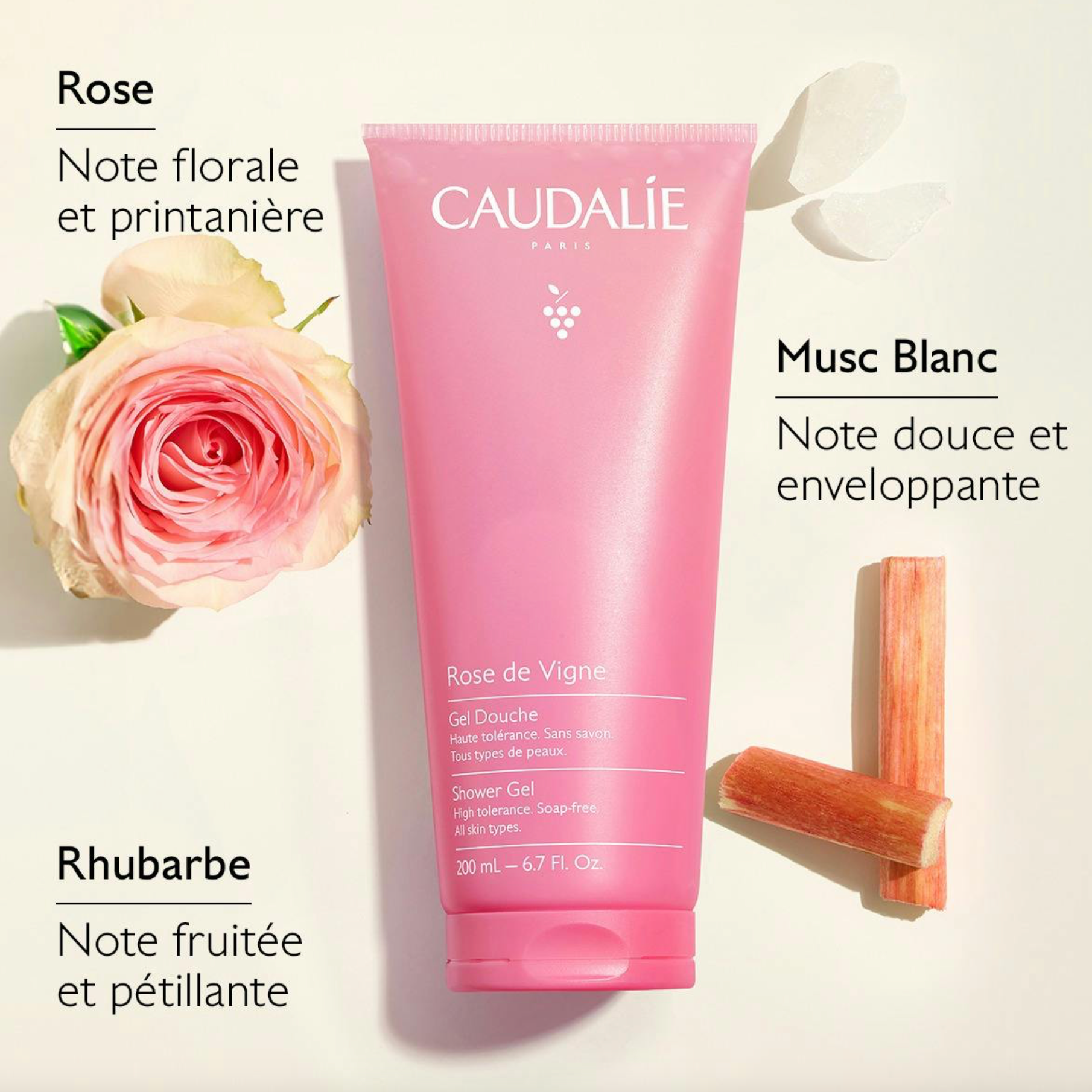 CAUDALIE VINOTHERAPIE GEL DOUCHE ROSE DES VIGNES 200ML