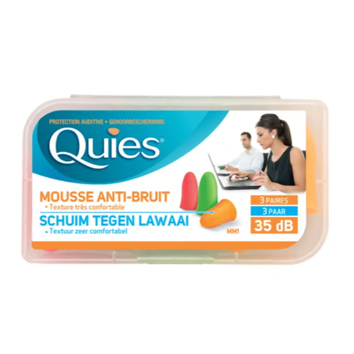 QUIES MOUSSE FLUO 3 PAIRES