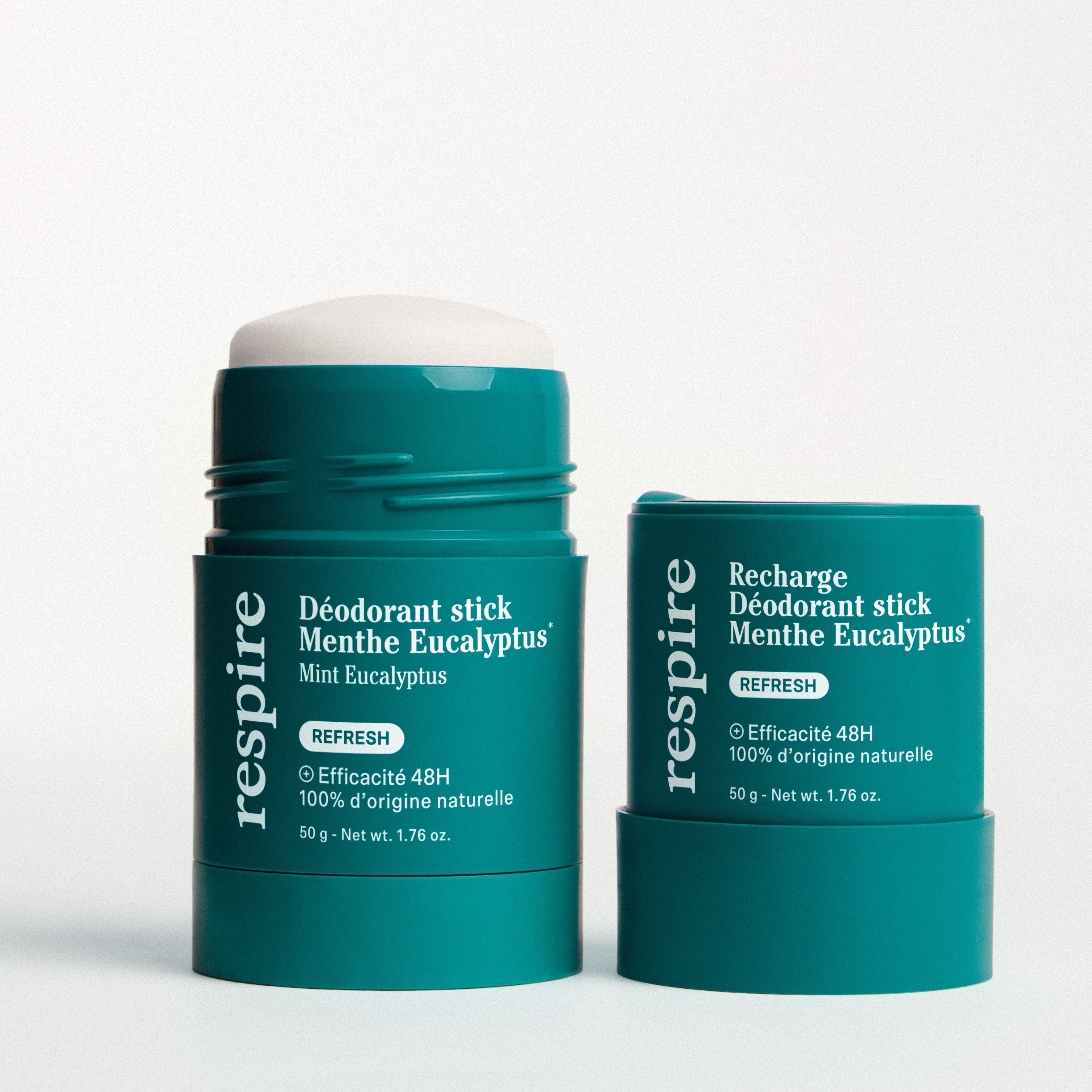 RESPIRE RECHARGE DEODORANT MENTHE EUCALYPTUS 50G