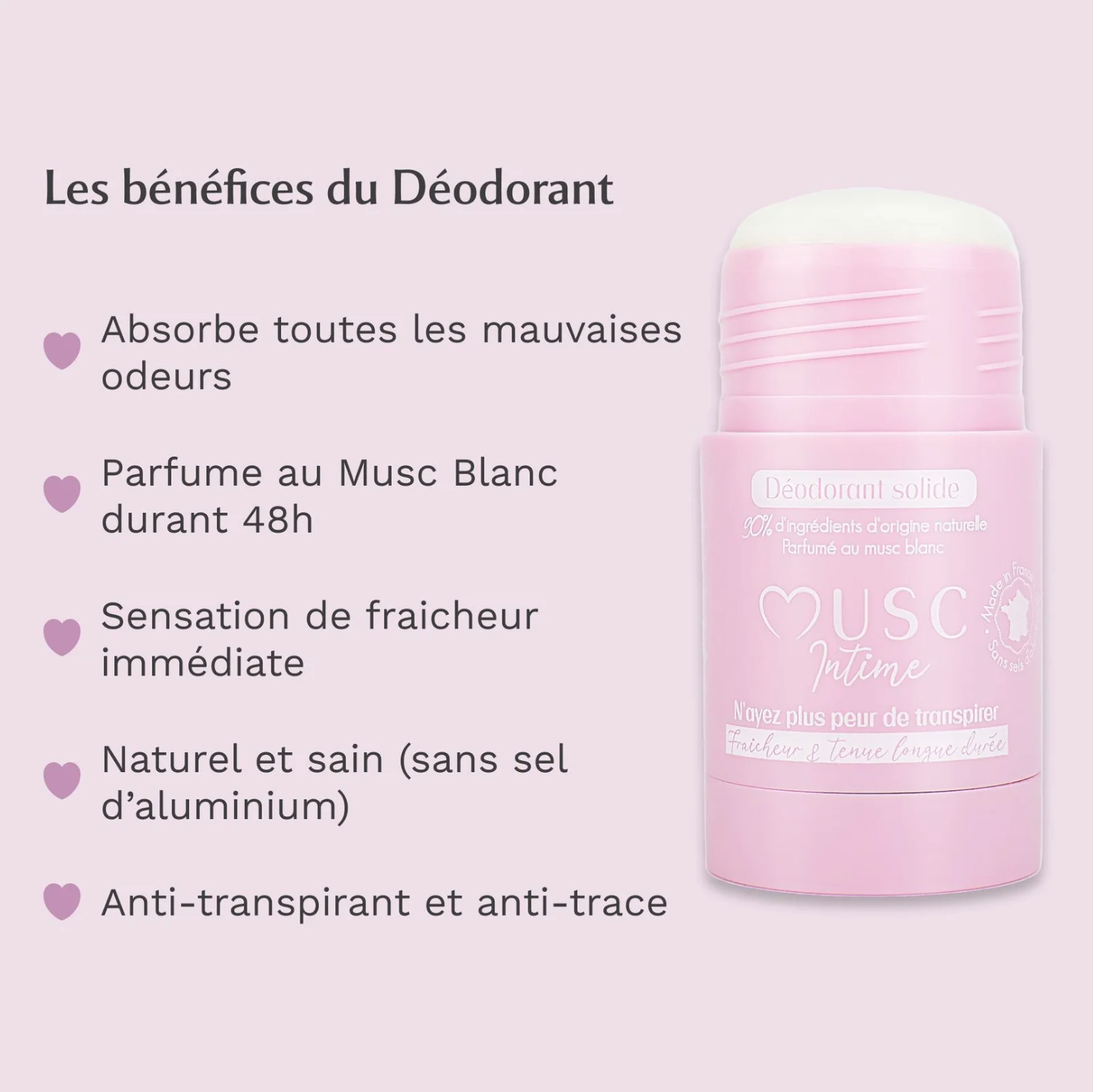 MUSC INTIME DEO SOLIDE MUSC BLANC 50G