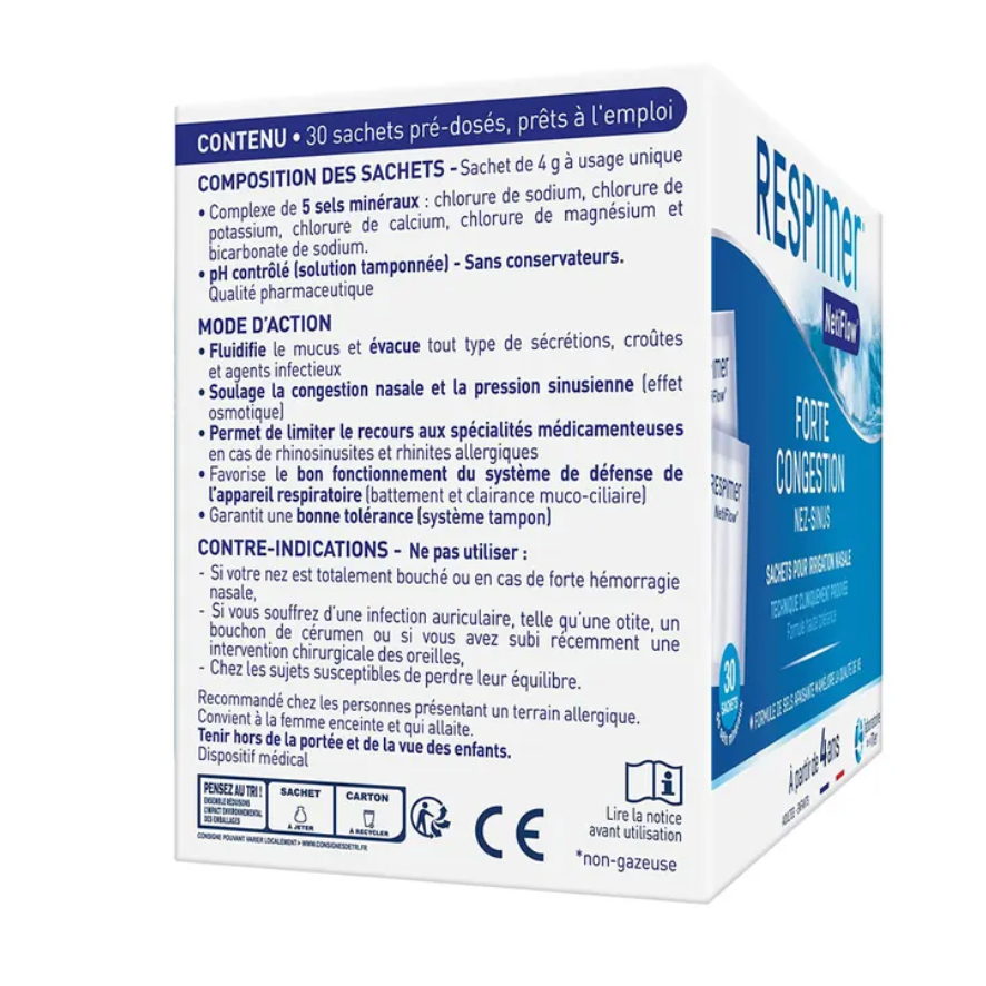 LABORATOIRE DE LA MER RESPIMER NETIFLOW KIT IRRIGATION NASALE + SACHET 6