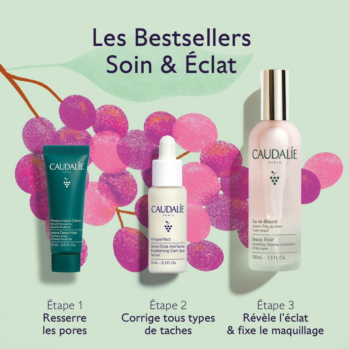 CAUDALIE COFFRET LES BESTSELLERS ECLAT
