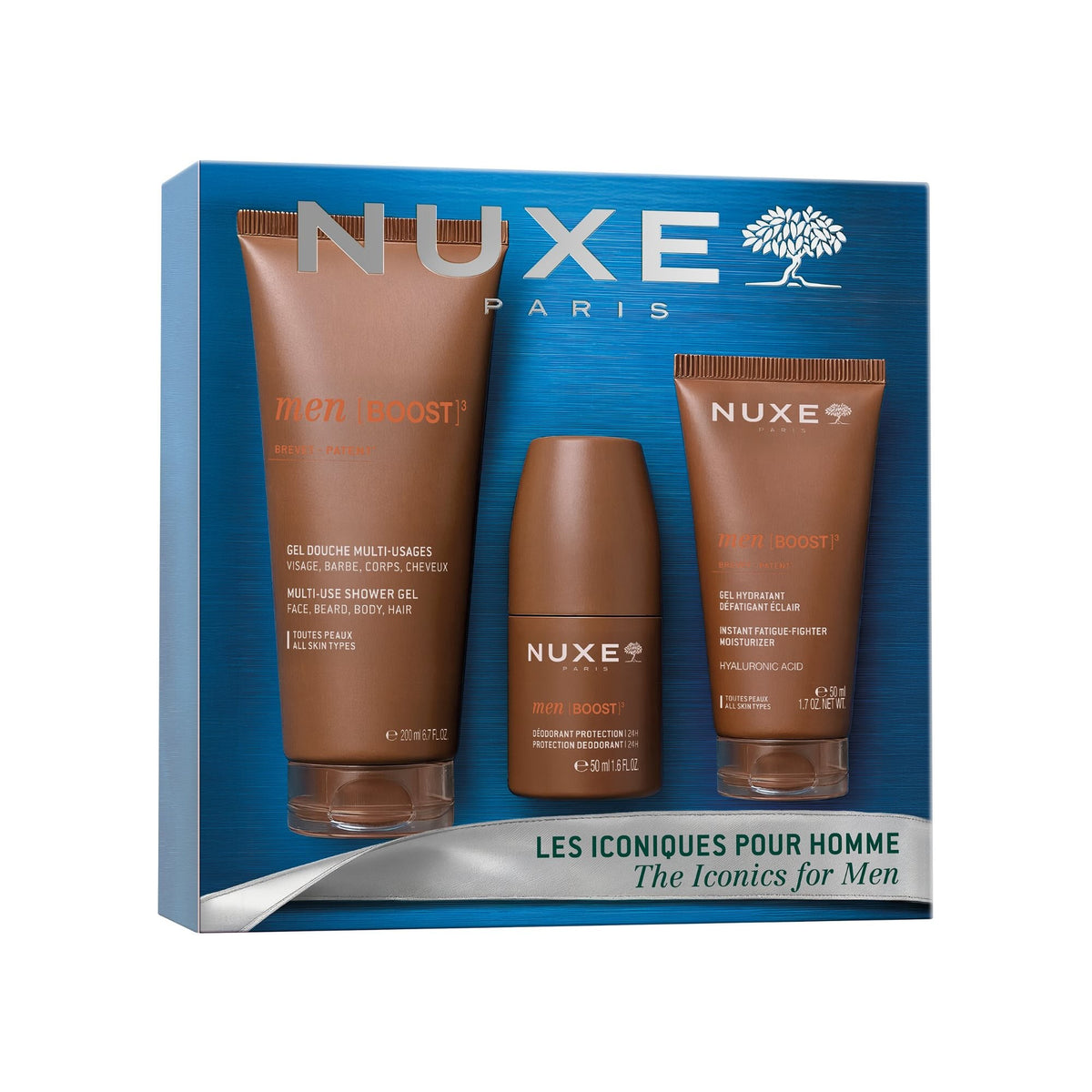 NUXE COFFRET NOEL MEN [BOOST]³ LES ICONIQUES POUR HOMMES