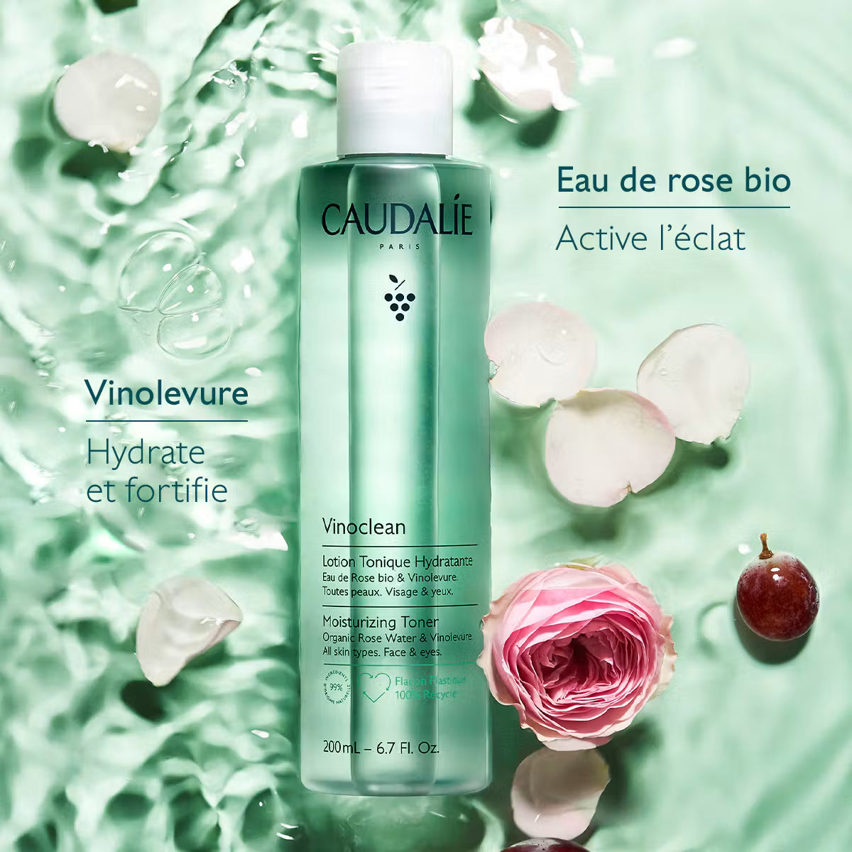 CAUDALIE VINOCLEAN LOTION TONIQUE HYDRATANTE 200ML