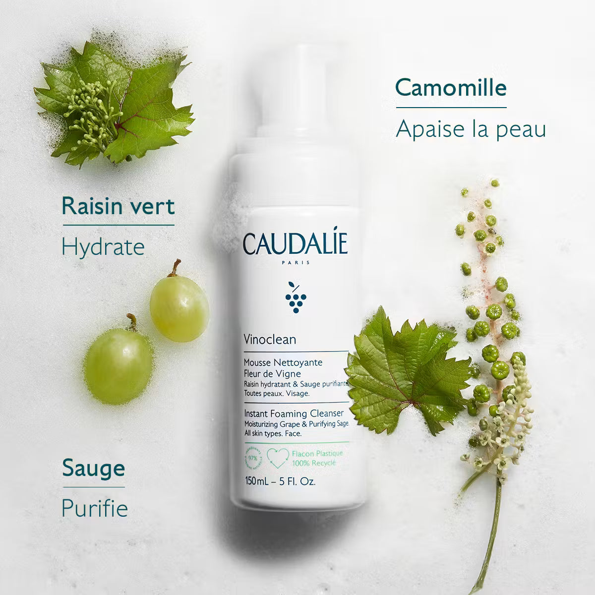 CAUDALIE VINOCLEAN MOUSSE NETTOYANTE 50ML