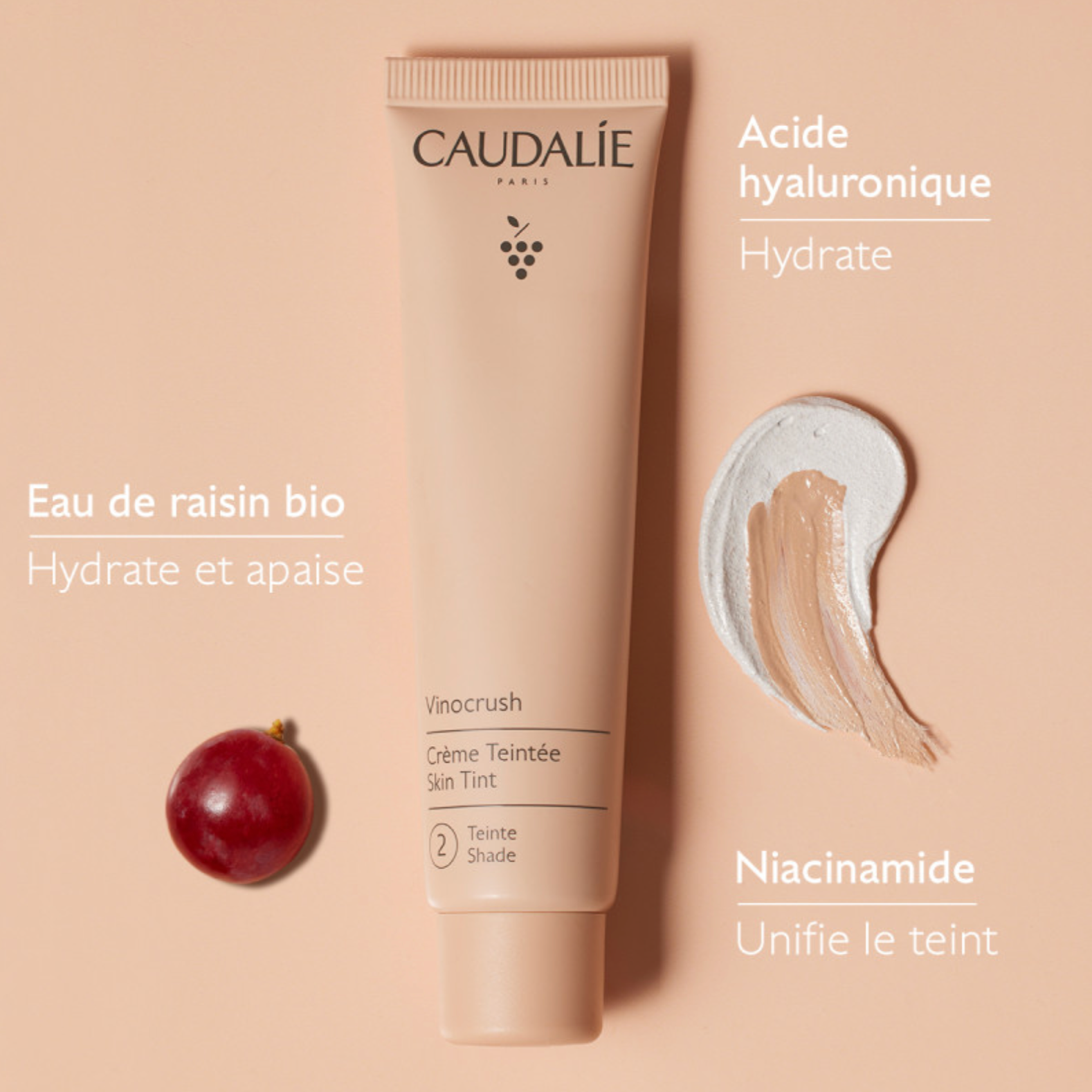 CAUDALIE CREME TEINTEE VINOCRUSH N°3 30ML