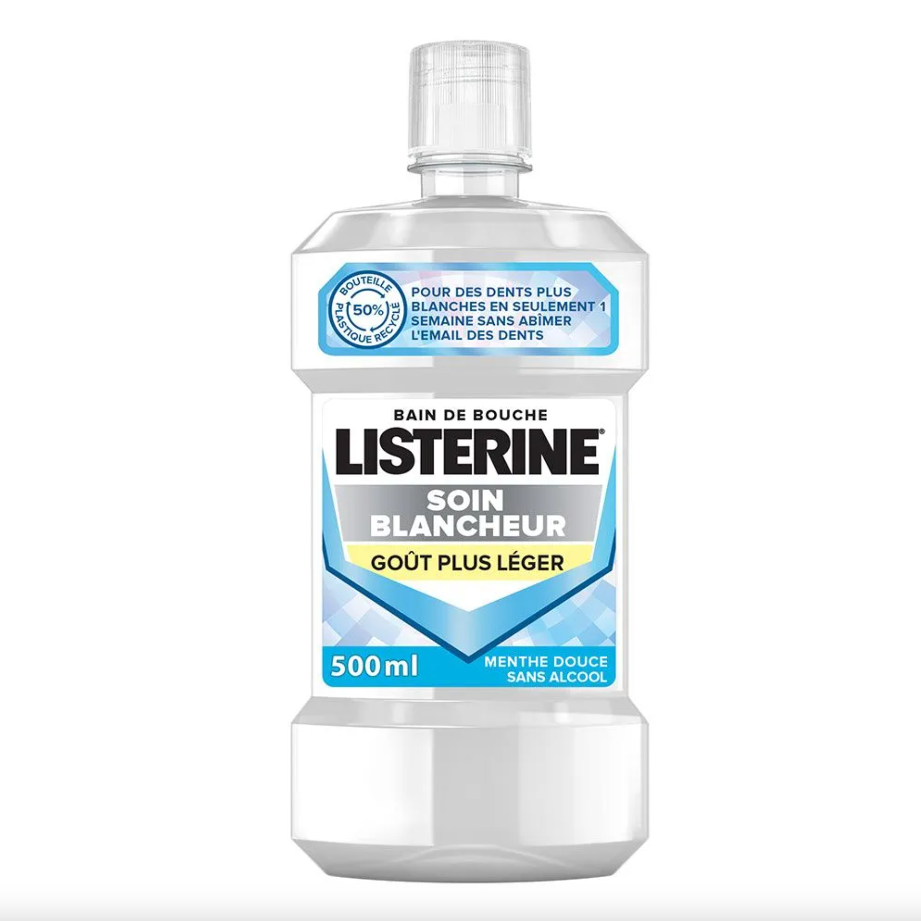 LISTERINE SOIN BLANCHEUR MENTHE 500ML