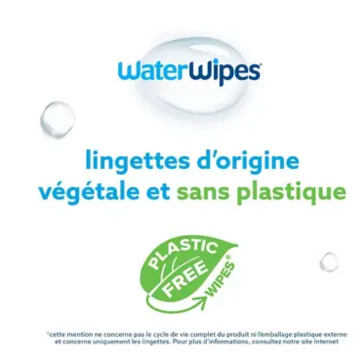 WATER WIPES LINGETTE COMPOSTABLES X60