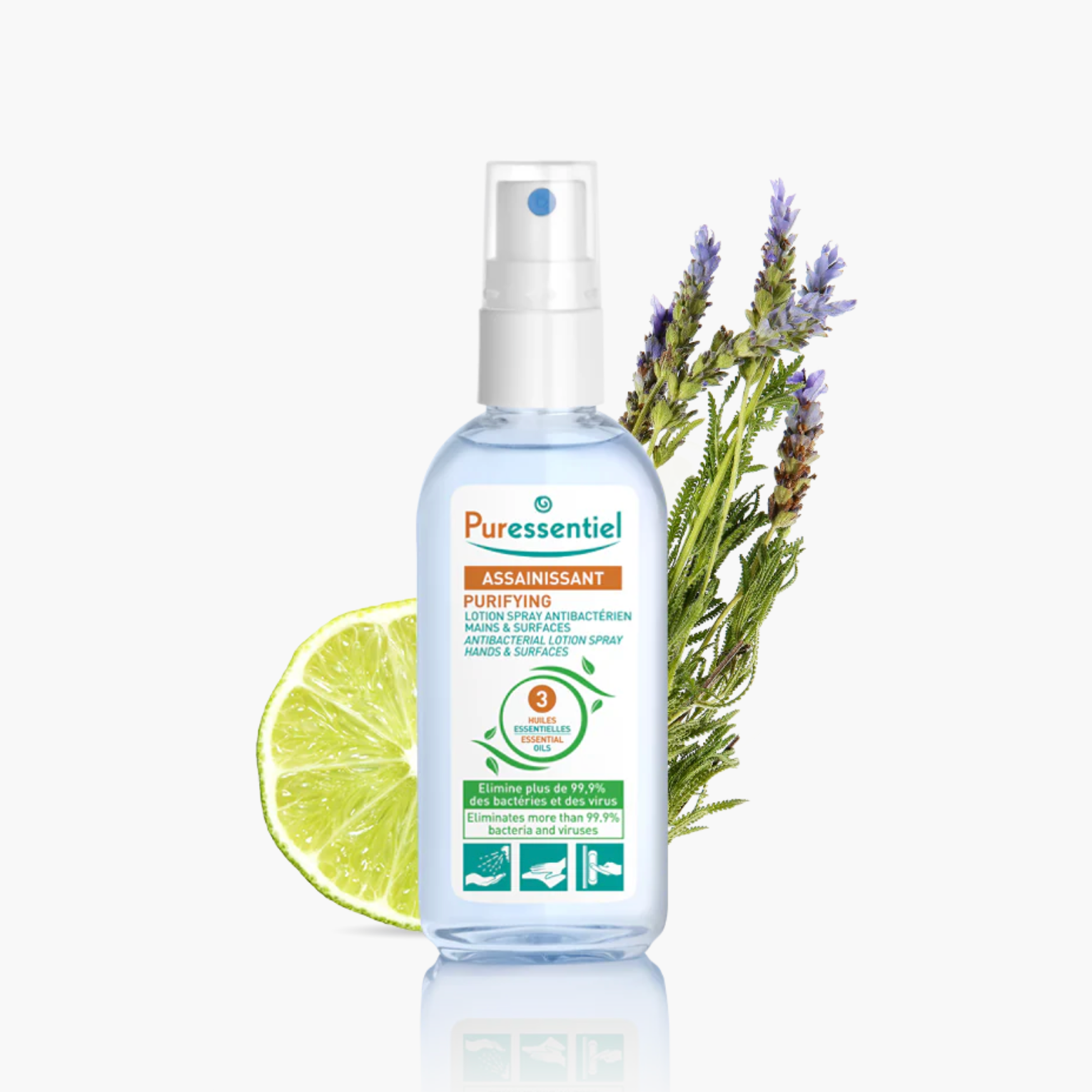 PURESSENTIEL LOTION SPRAY ANTIBACTERIEN MAINS SURFACE  80ML