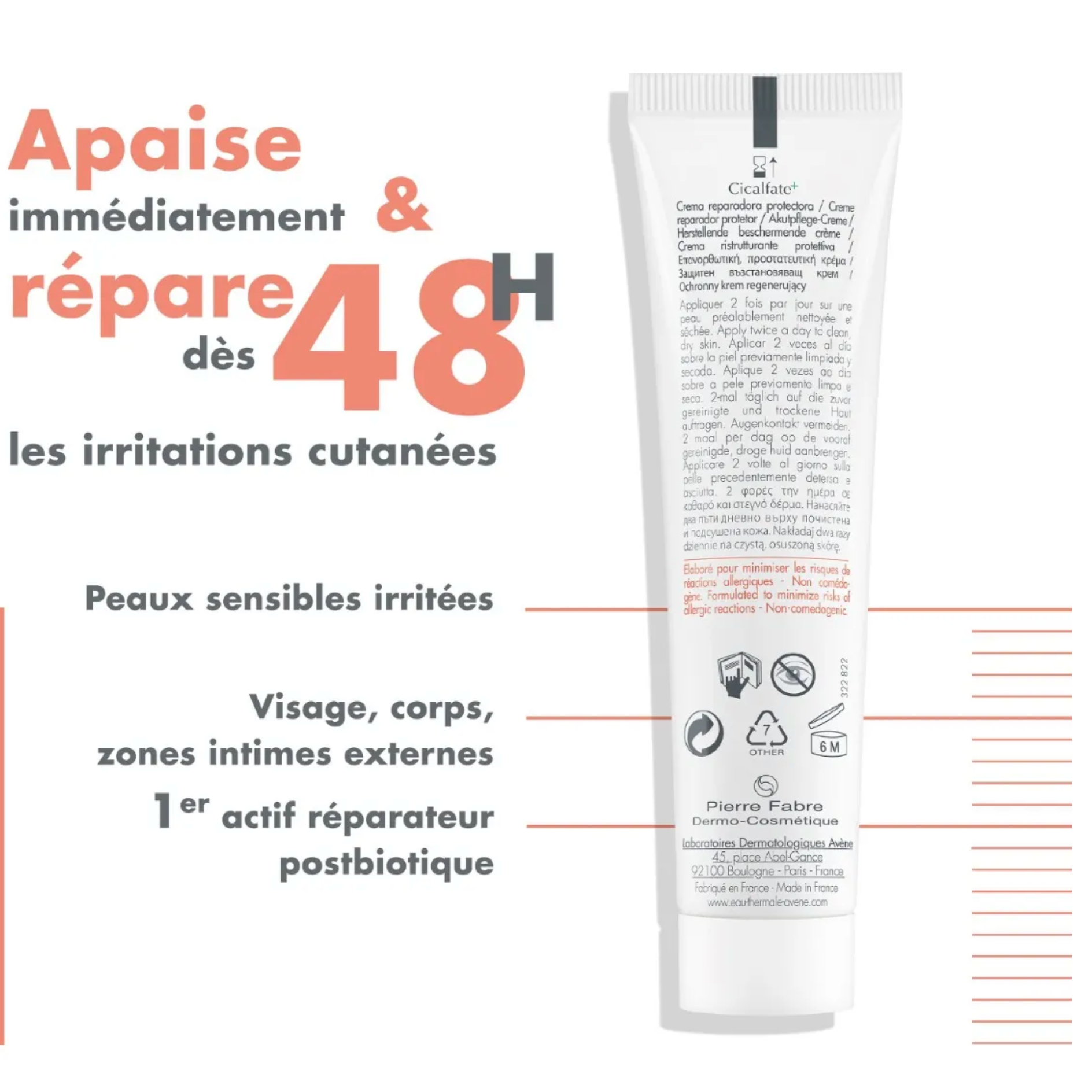 EAU THERMALE AVENE CICALFATE CREME REPARATRICE  40ML
