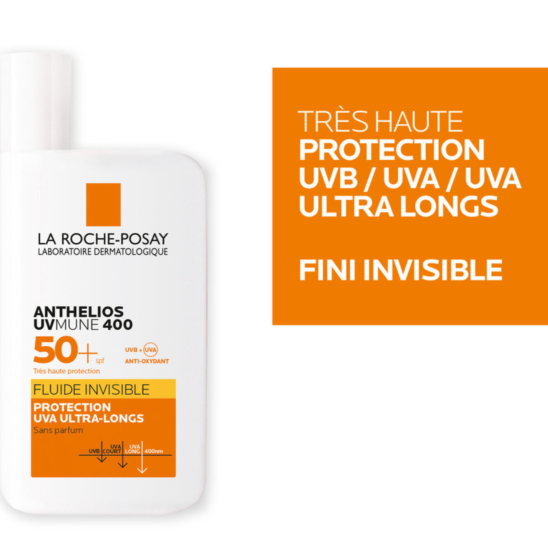 LA ROCHE POSAY ANTHELIOS 50+ UVMUNE 400 FLUIDE INVISIBLE AVEC PARFUM TEINTE 50ML