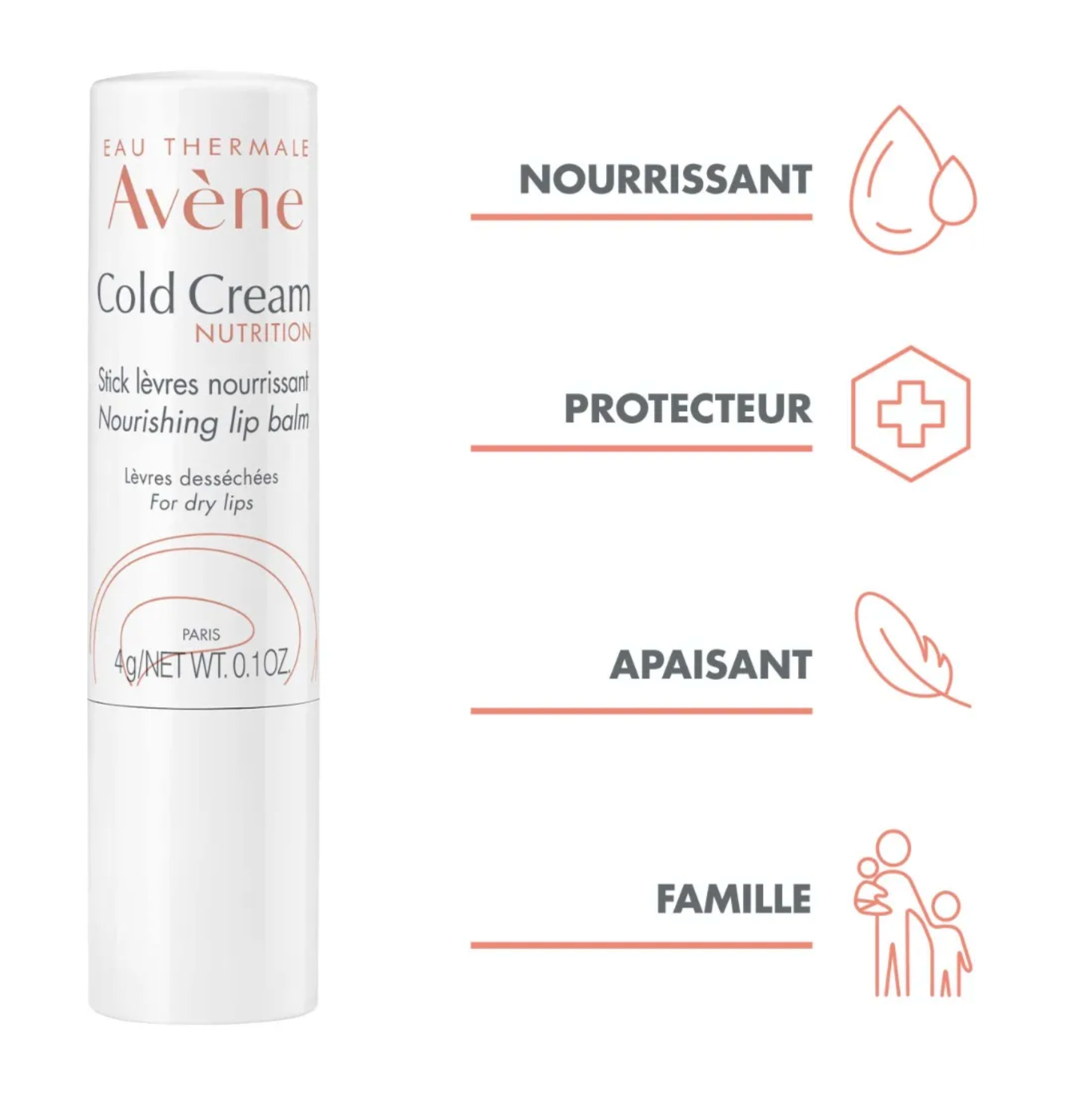 AVENE COLD CREAM STICK LEVRES NOURRISSANT 4G X2