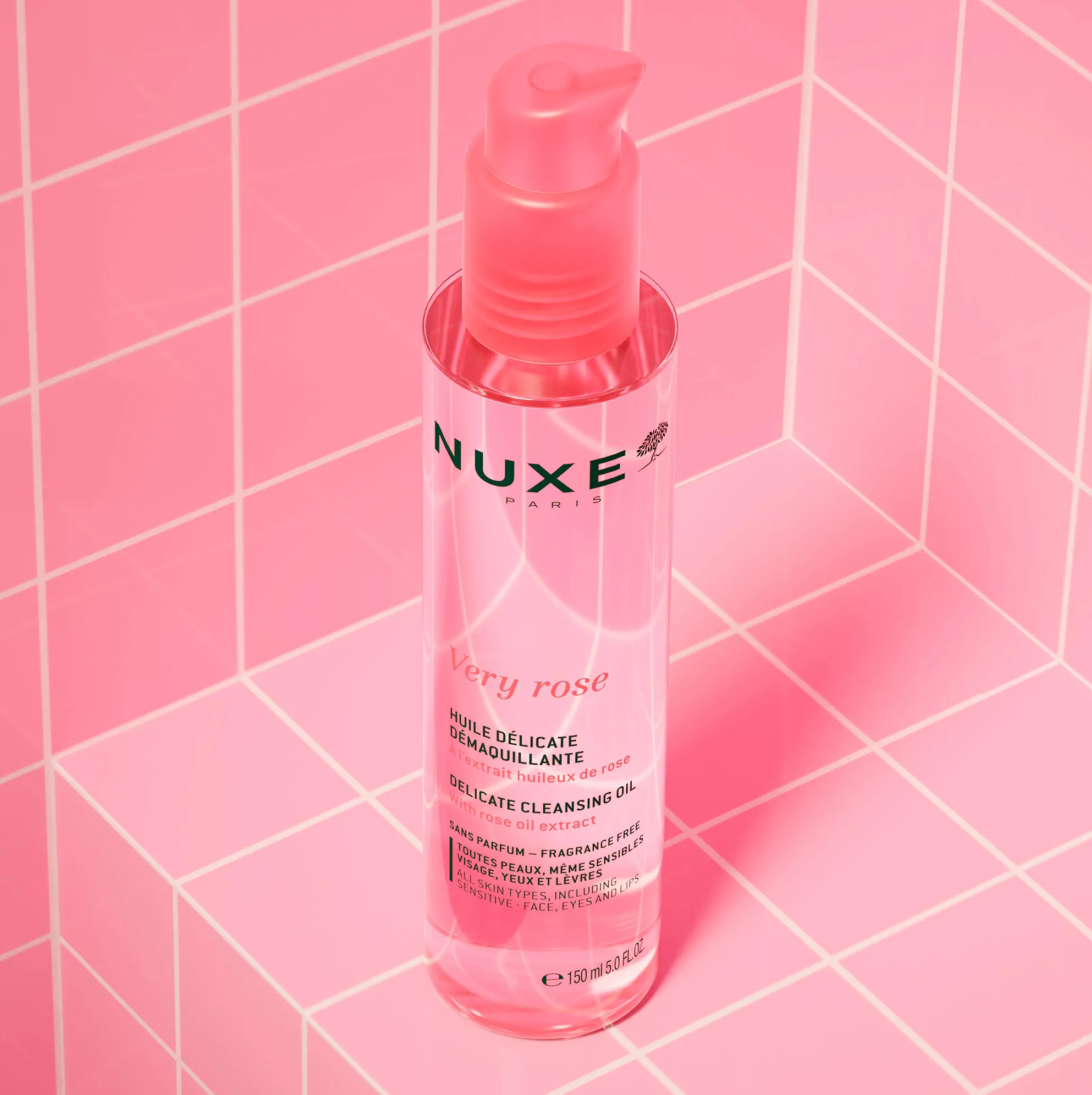 Huile Délicate Démaquillante, Very Rose 150ml