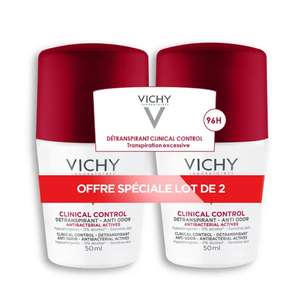VICHY DEODORANT ANTI-ODEUR 96H ROLLON 2X50ML