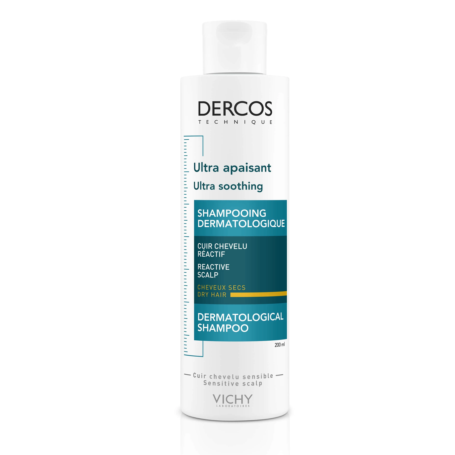 VICHY SHAMPOING DERCOS ULTRA APAISANT CHEVEUX SEC 200ML