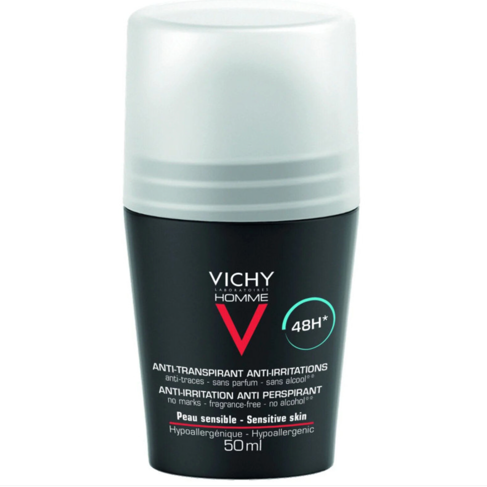 VICHY DEODORANT HOMME ANTI TRANSPIRANT PEAUX SENSIBLE 50ML