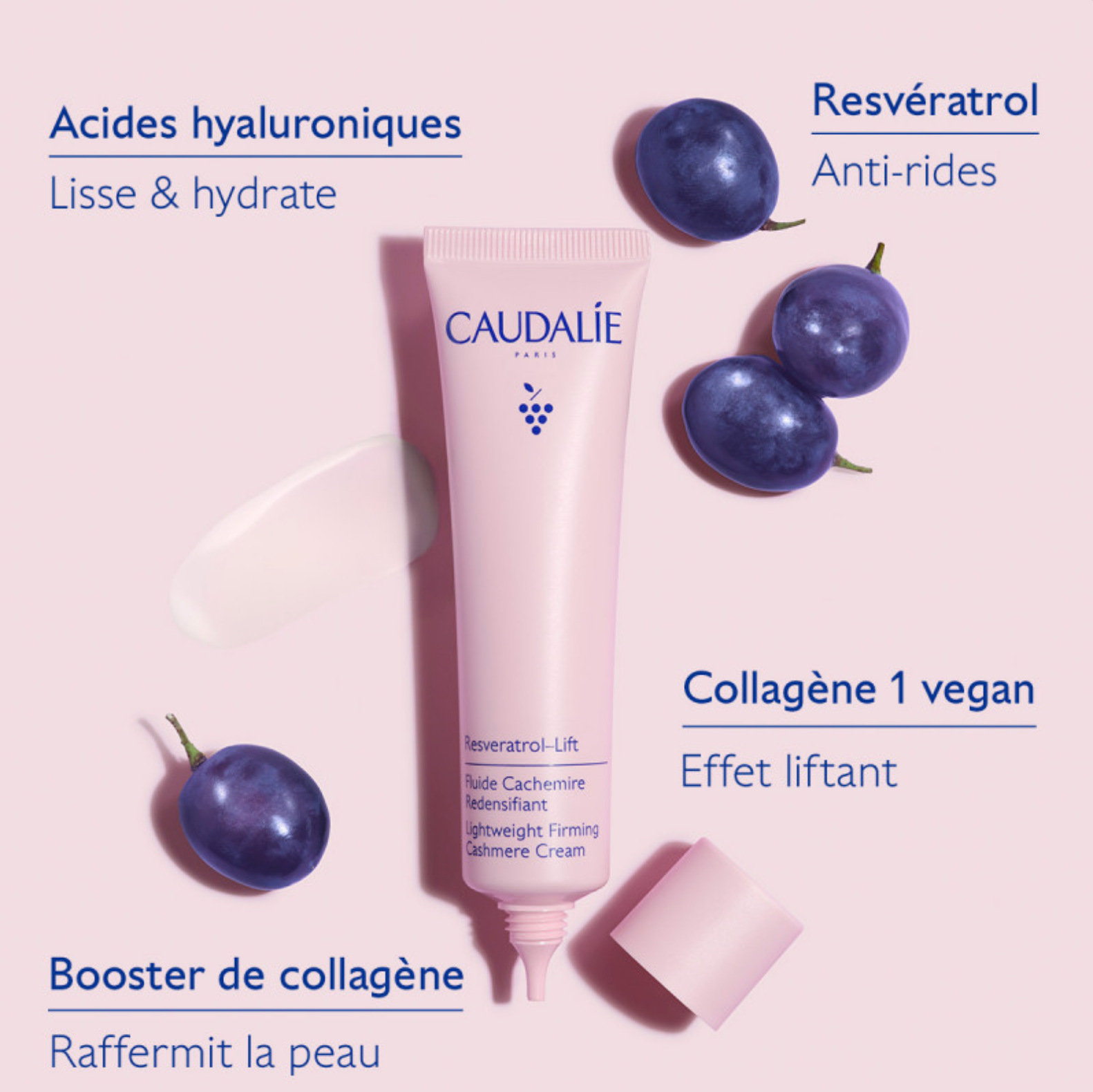 CAUDALIE FLUIDE CACHEMIRE RESVERATROL-LIFT 40ML