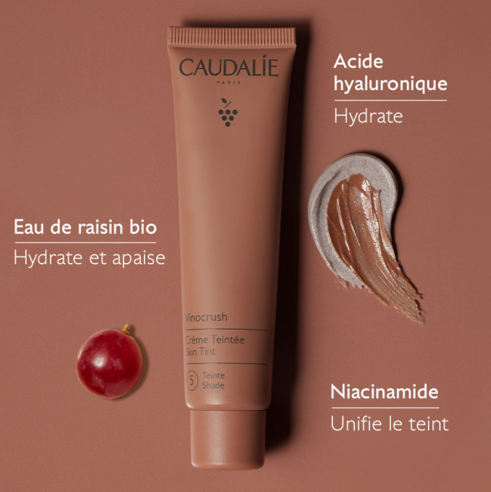 CAUDALIE CREME TEINTEE VINOCRUSH N°5 30ML