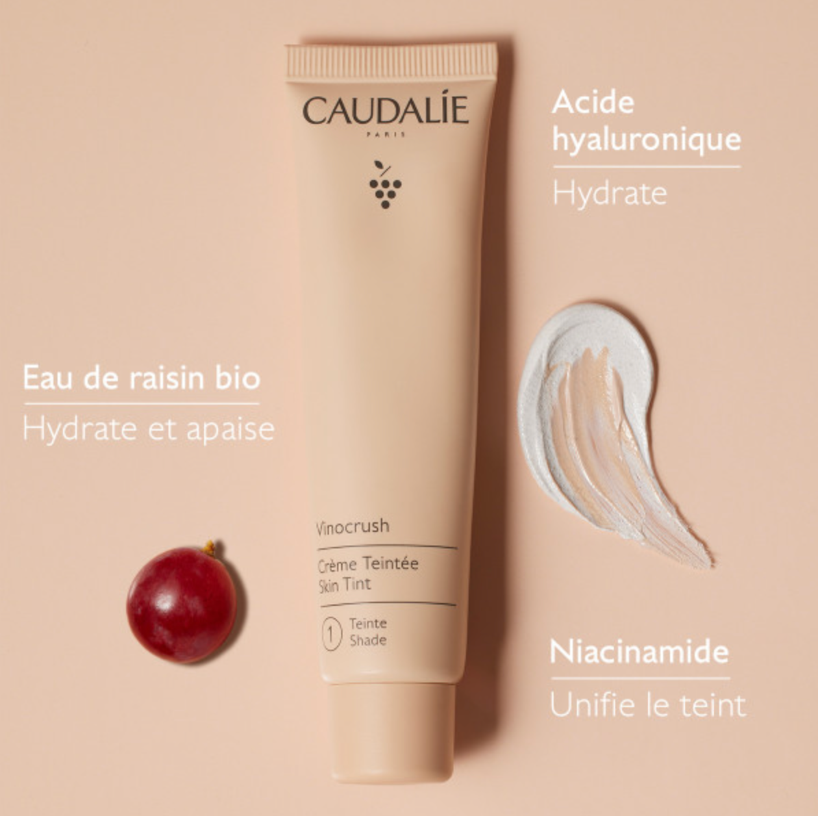 CAUDALIE CREME TEINTEE  VINOCRUSH N°1 30ML