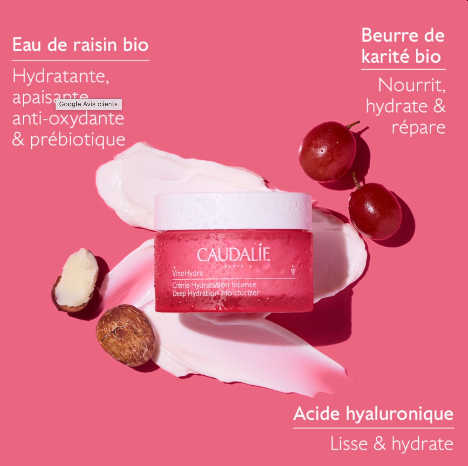 CAUDALIE VINOHYDRA CREME HYDRATATION INTENSE 50ML