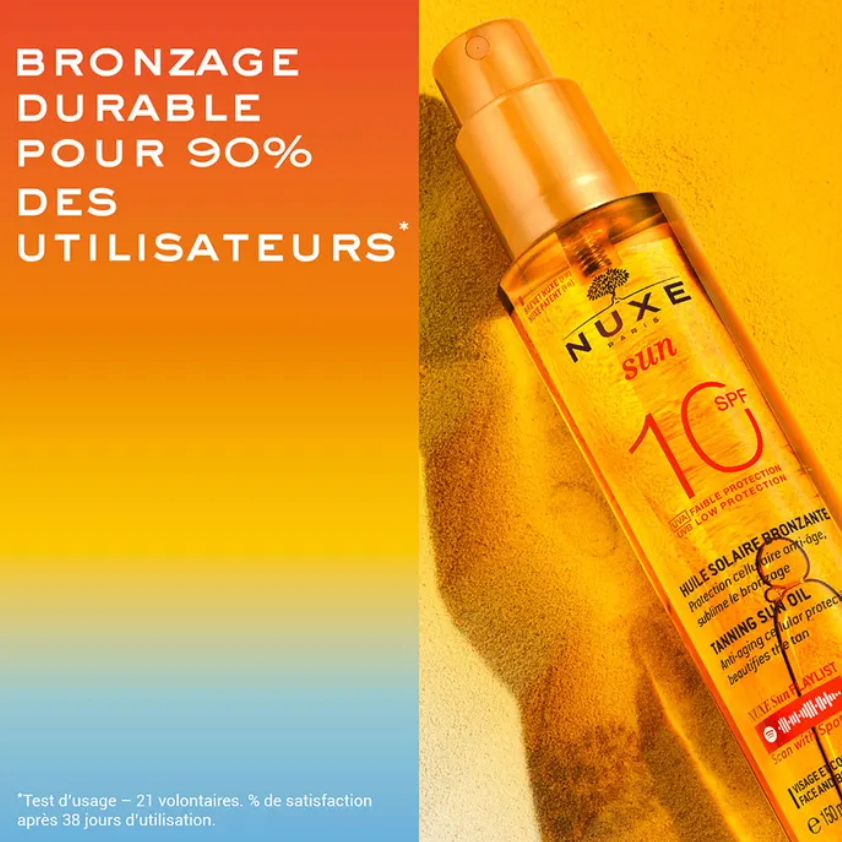 NUXE SUN HUILE BRONZANTE SPF10 150ML