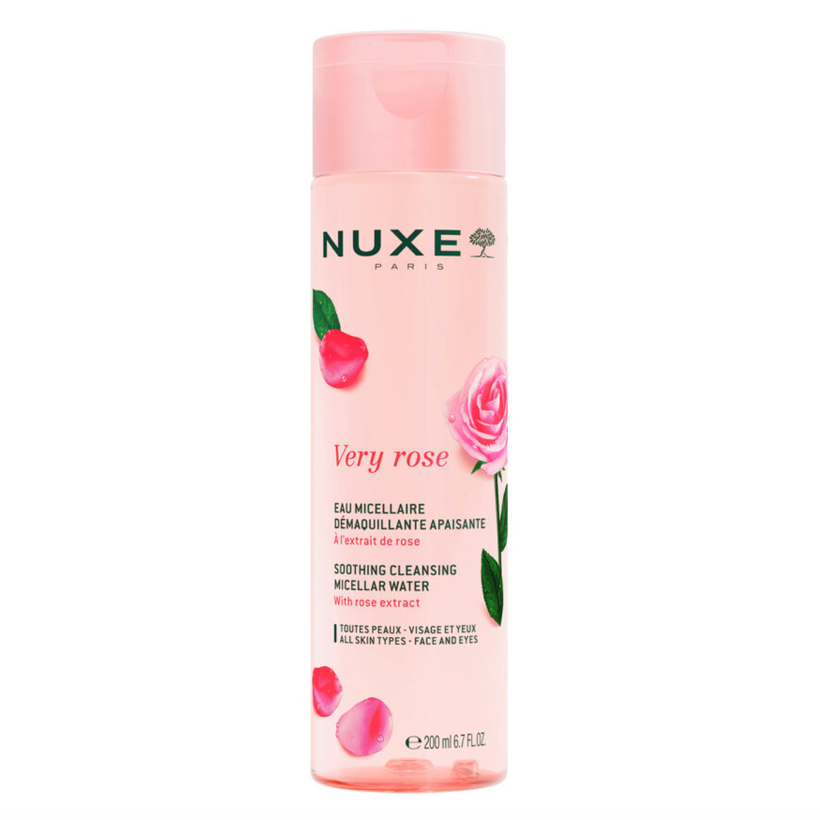 NUXE VERY ROSE Eau micellaire apaisante 3-en-1 visage et yeux 200 ml