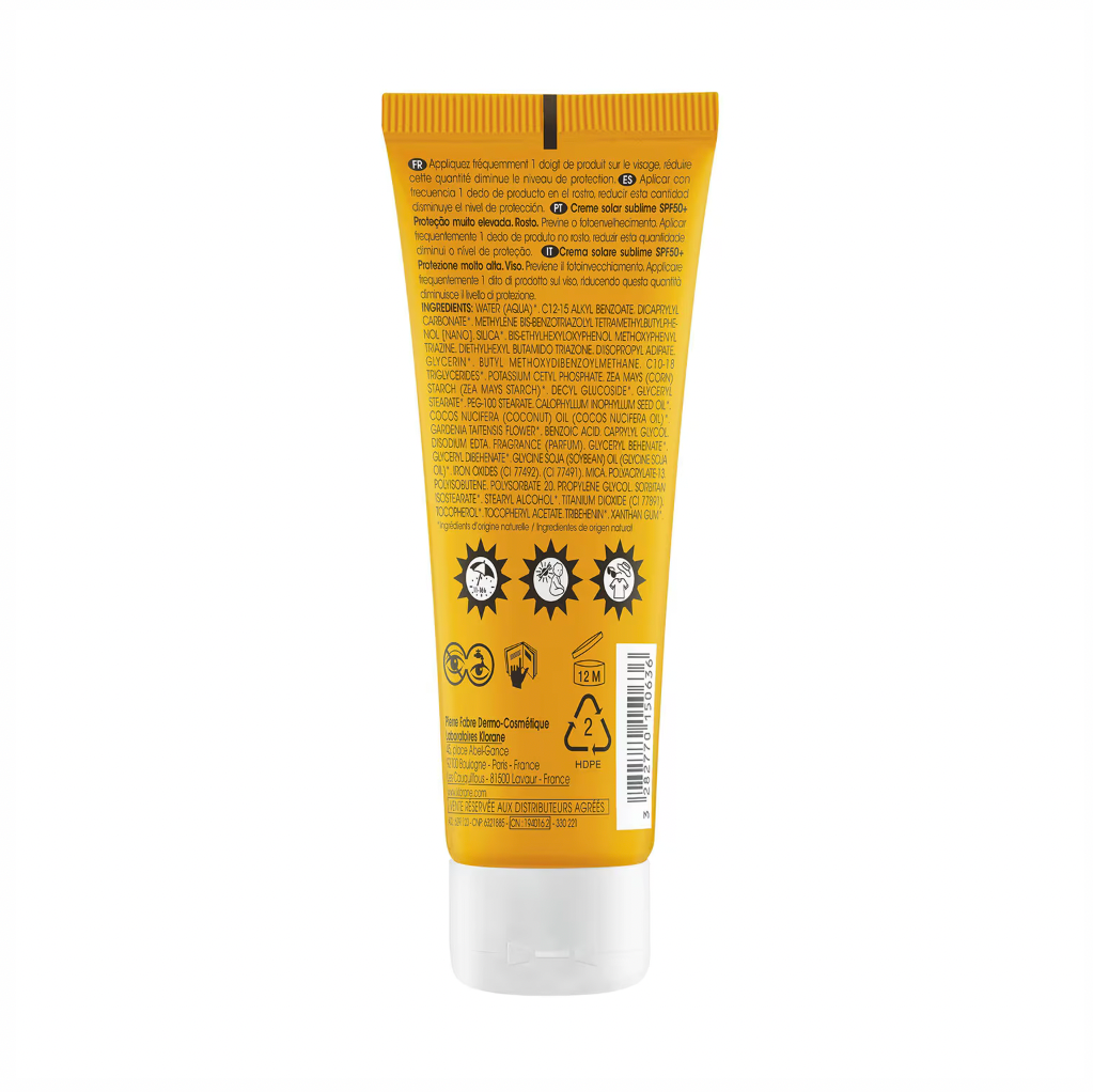 KLORANE CREME SOLAIRE SPF50+ VISAGE 50ML