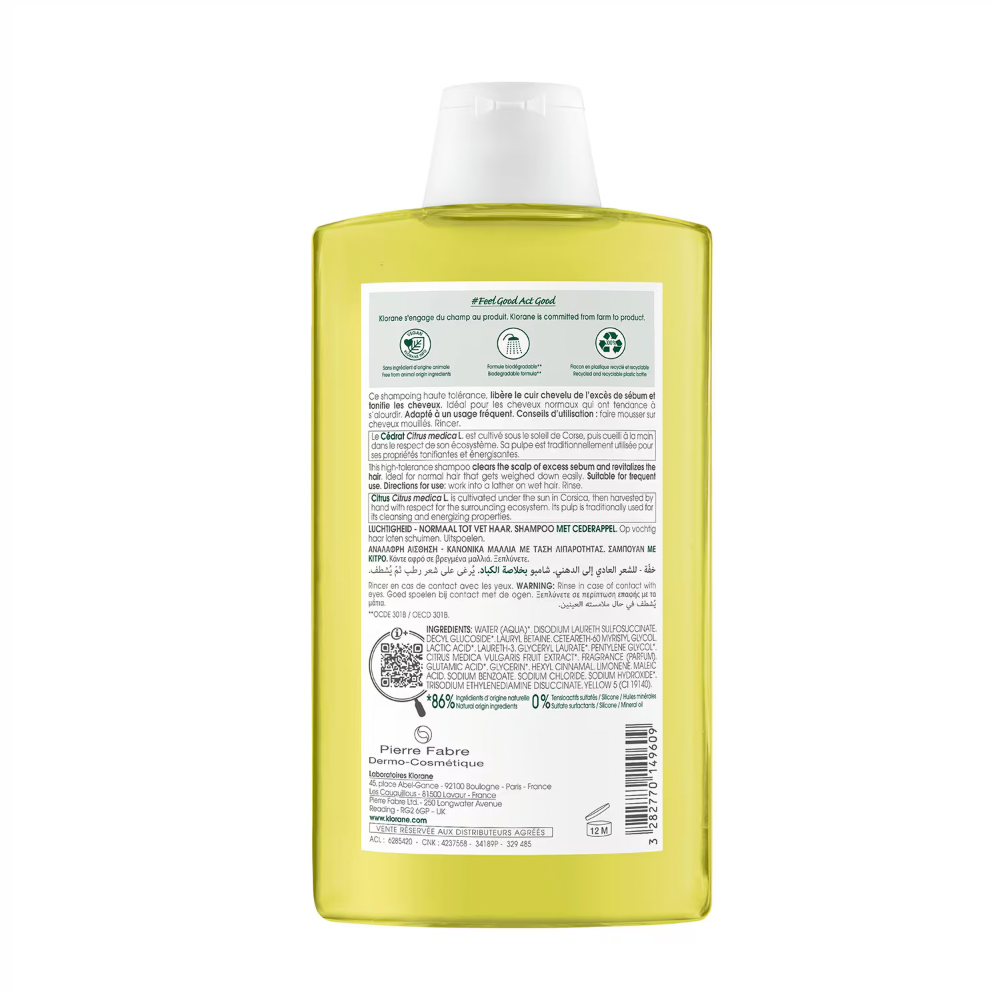 KLORANE SHAMPOING CEDRAT 400ML