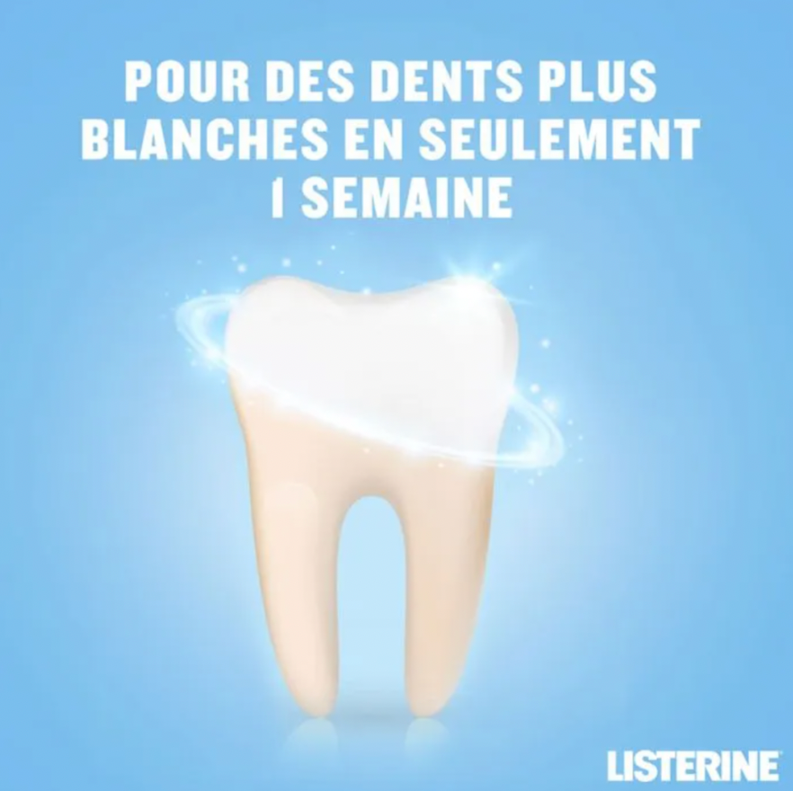 LISTERINE SOIN BLANCHEUR MENTHE 500ML