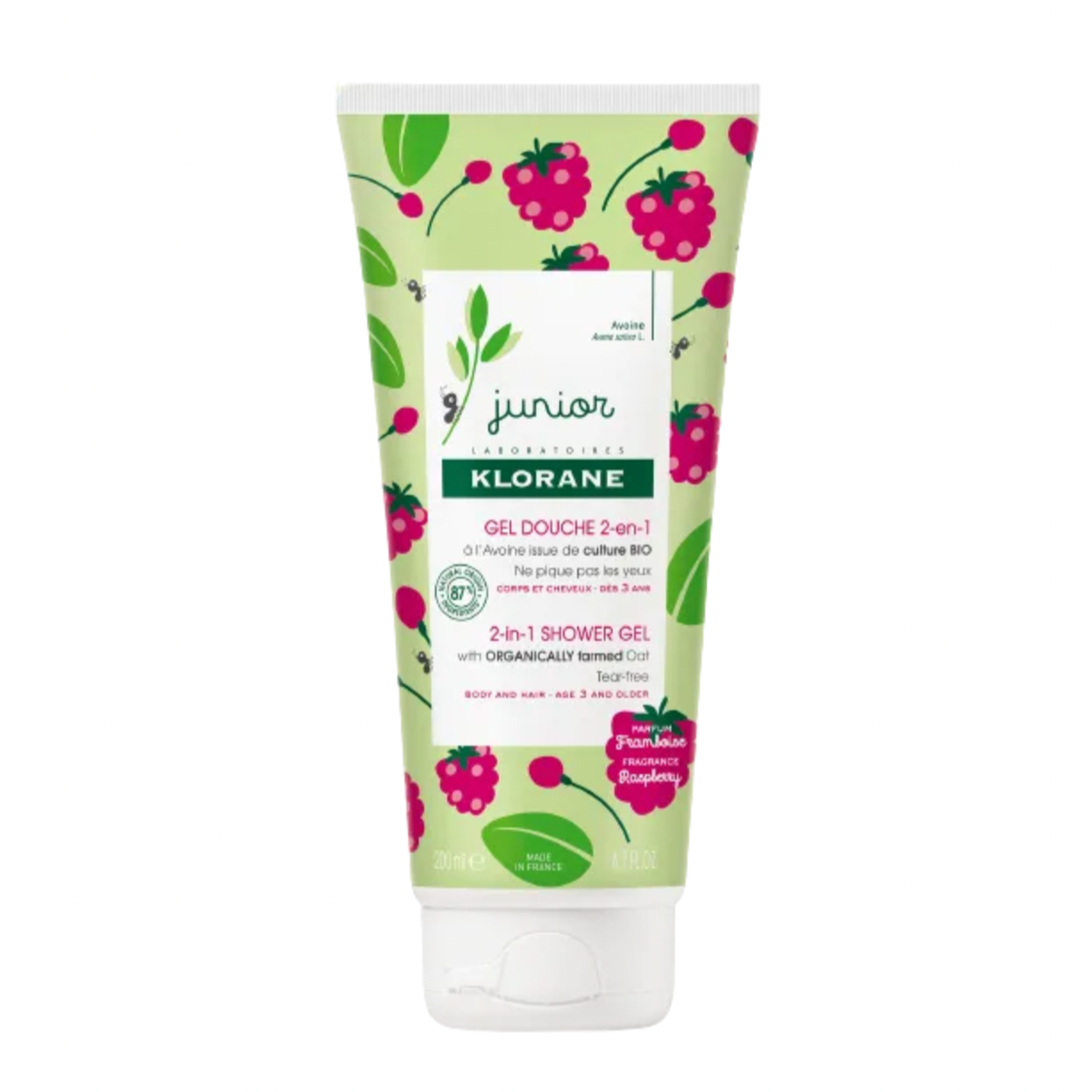 KLORANE JUNIOR GEL DOUCHE FRAMBOISE 200ML