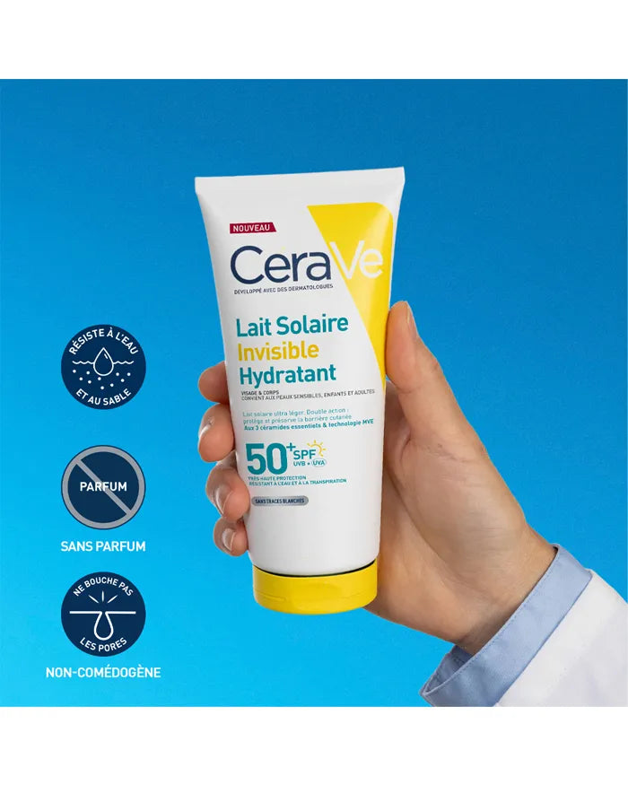 CERAVE LAIT SOLAIRE INVISIBLE HYDRATANT SPF50+ 177ML