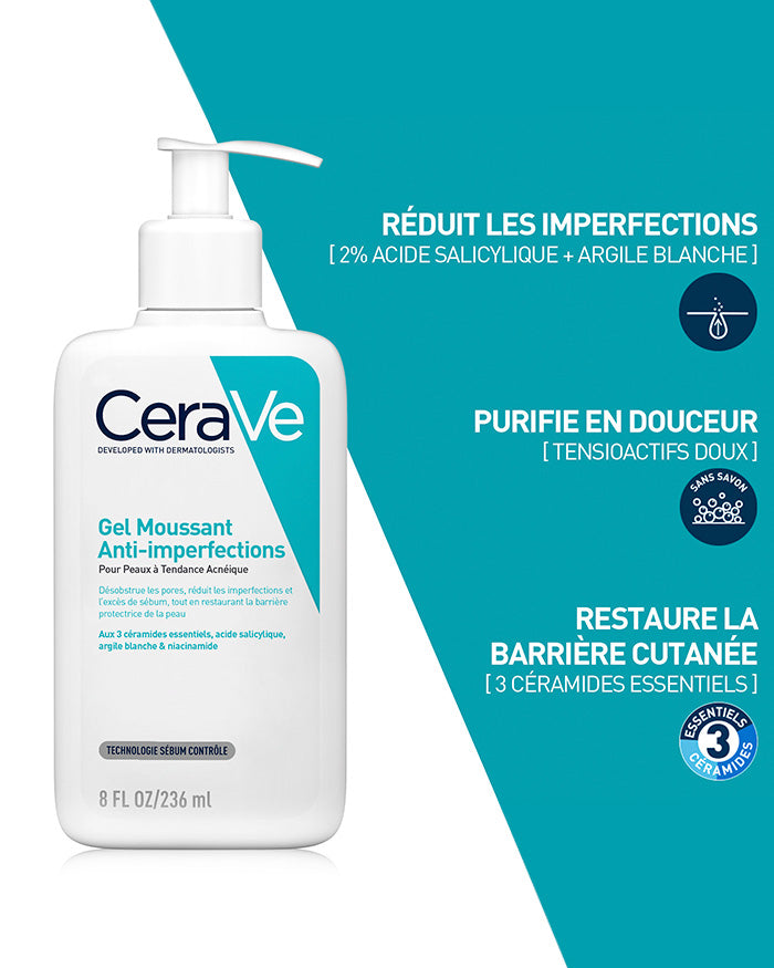 CERAVE GEL MOUSSANT ANTI-IMPERFECTIONS 473ML