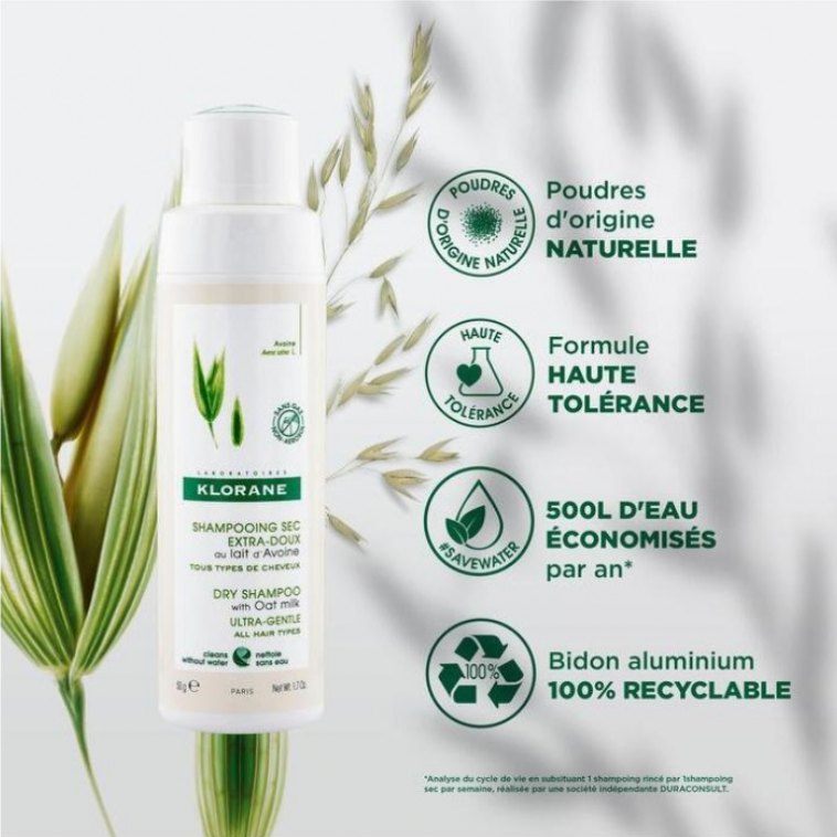 KLORANE SHAMPOING CAPILLAIRE SEC AVOINE SPRAY /50ML
