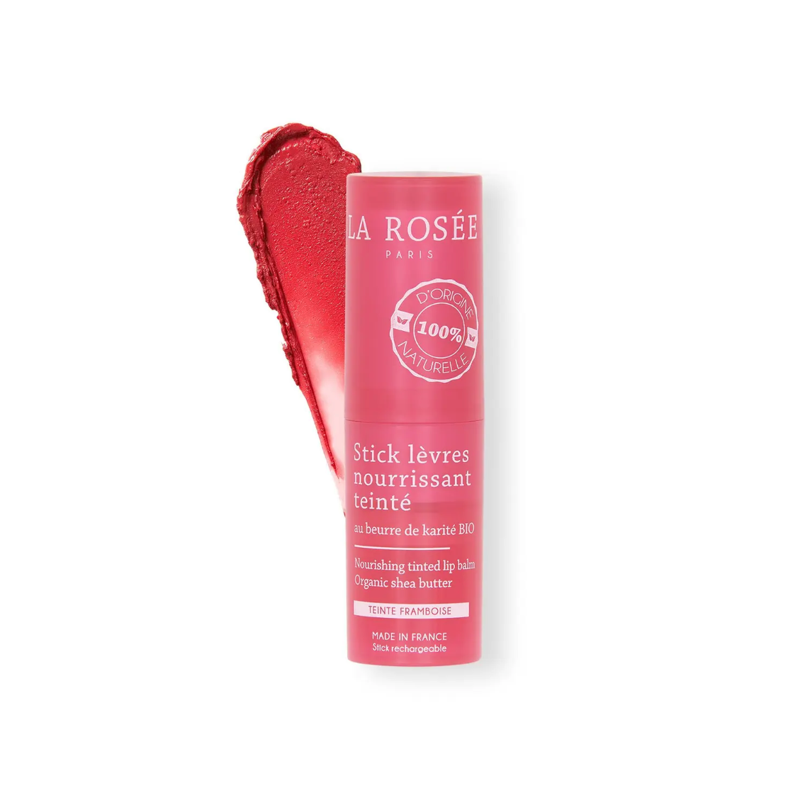LA ROSEE STICK LEVRES NOURRISSANT TEINTE AU BEURRE DE KARITE BIO RECHARGEABLE 4G5