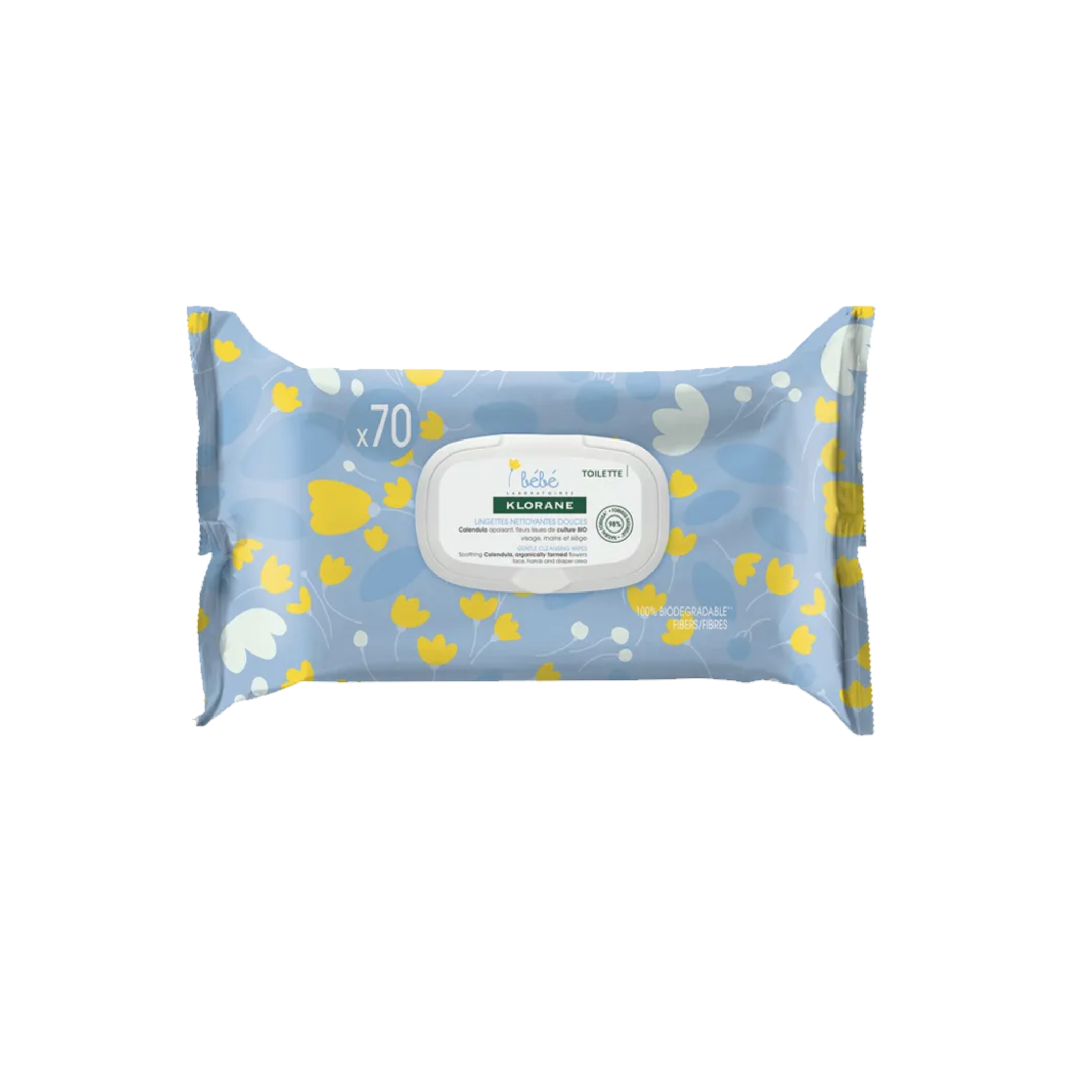 KLORANE LINGETTES BEBE NETTOYANTES DOUCEUR / X70