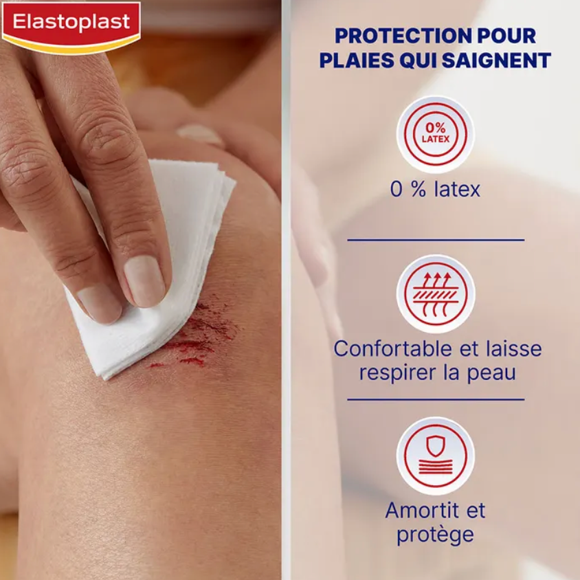 ELASTOPLAST COMPRESSES NON-TISSEES 7,5X7,5cm x10