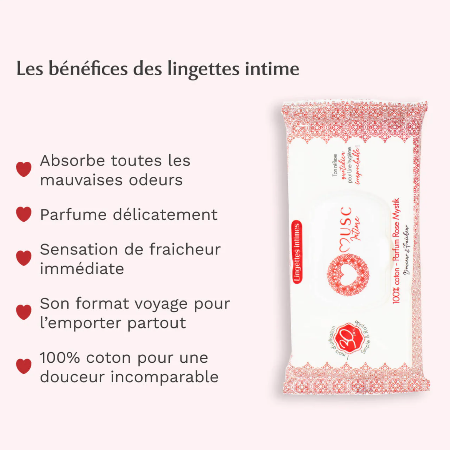 MUSC INTIME LINGETTE ROSE