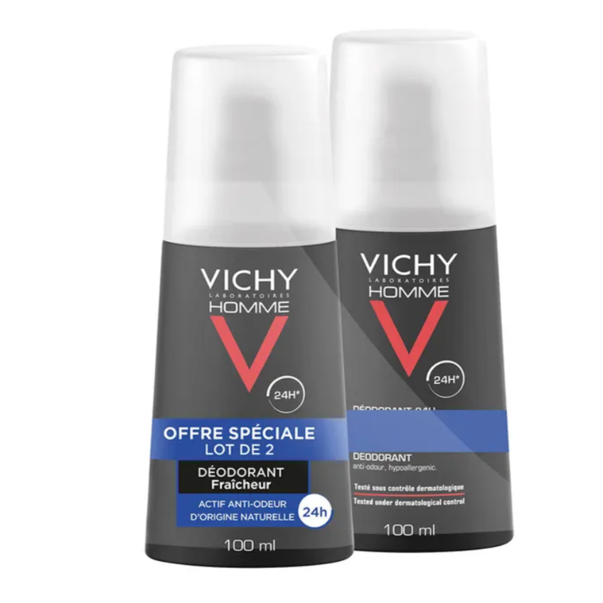 VICHY DEODORANT HOMME ULTRA FRAIS SPRAY 2X100ML