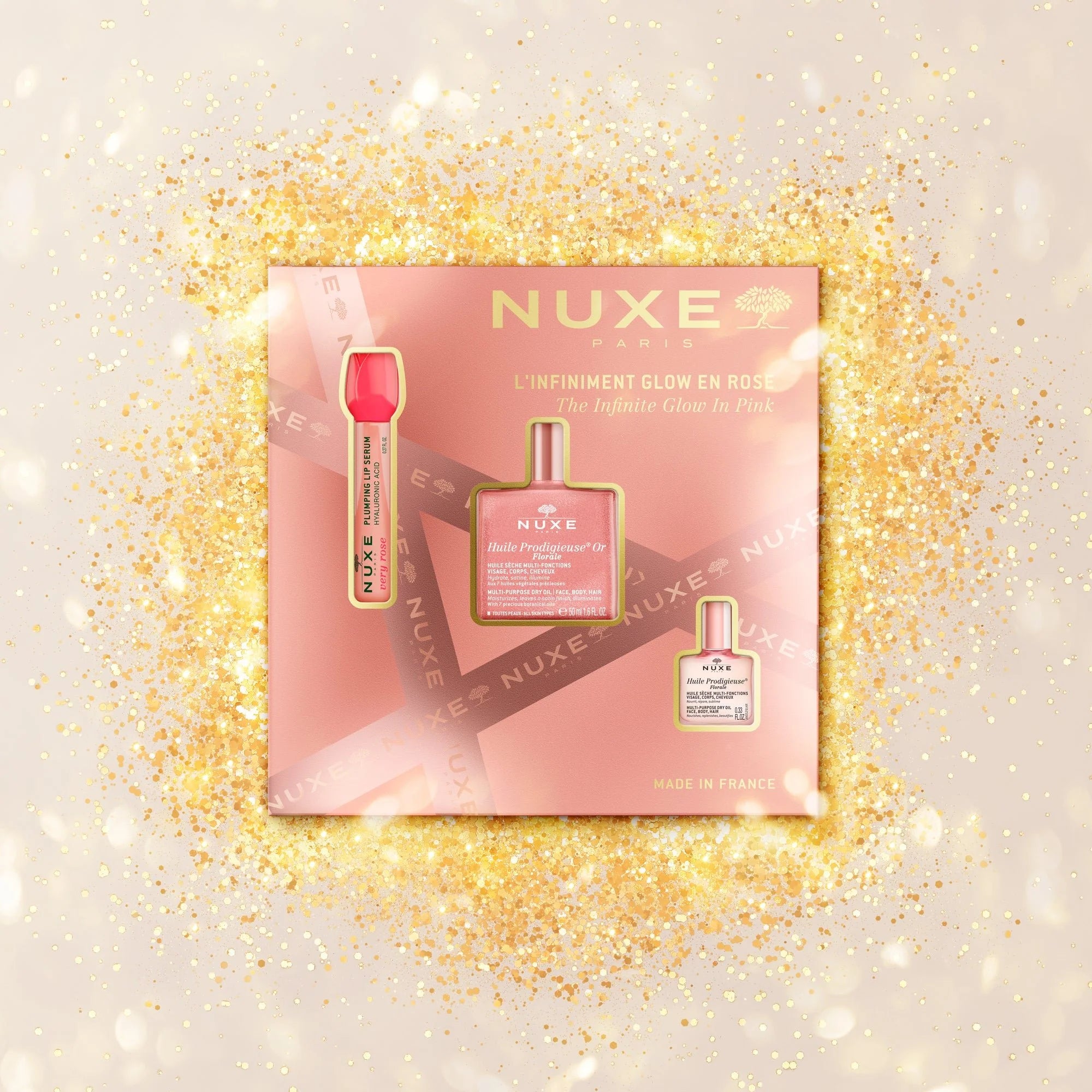 NUXE COFFRET NOEL L'INFINIMENT GLOW EN ROSE