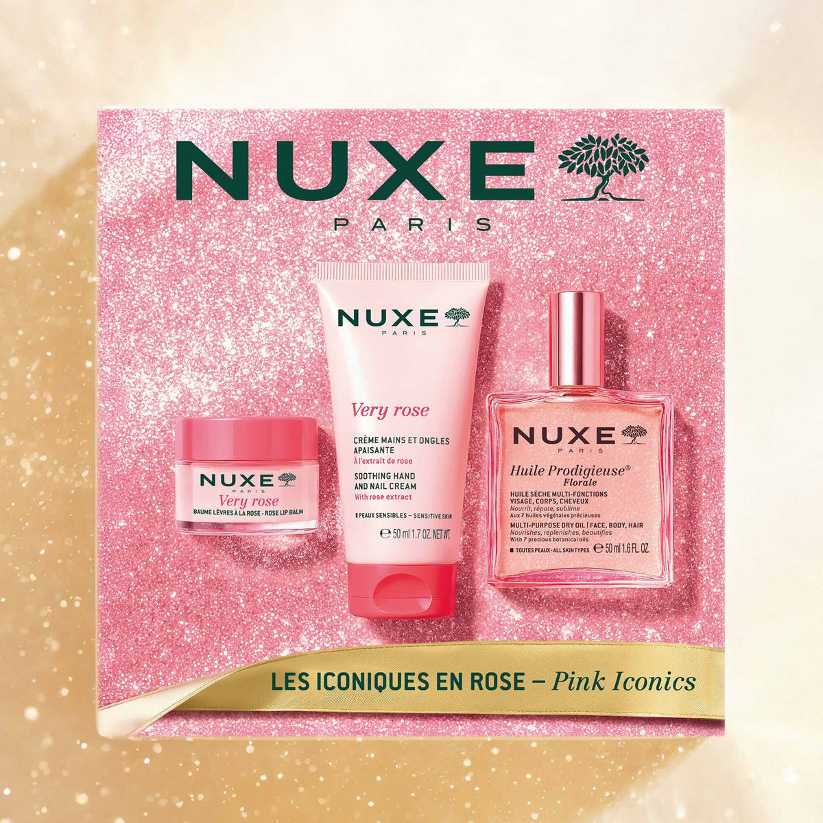 NUXE COFFRET NOEL LES ICONIQUES EN ROSE