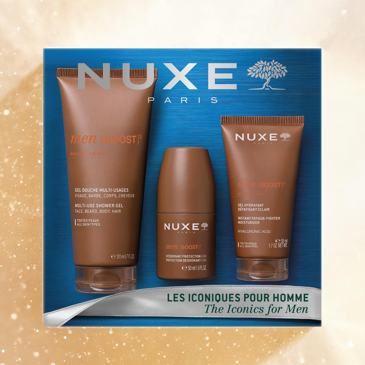 NUXE COFFRET NOEL MEN [BOOST]³ LES ICONIQUES POUR HOMMES