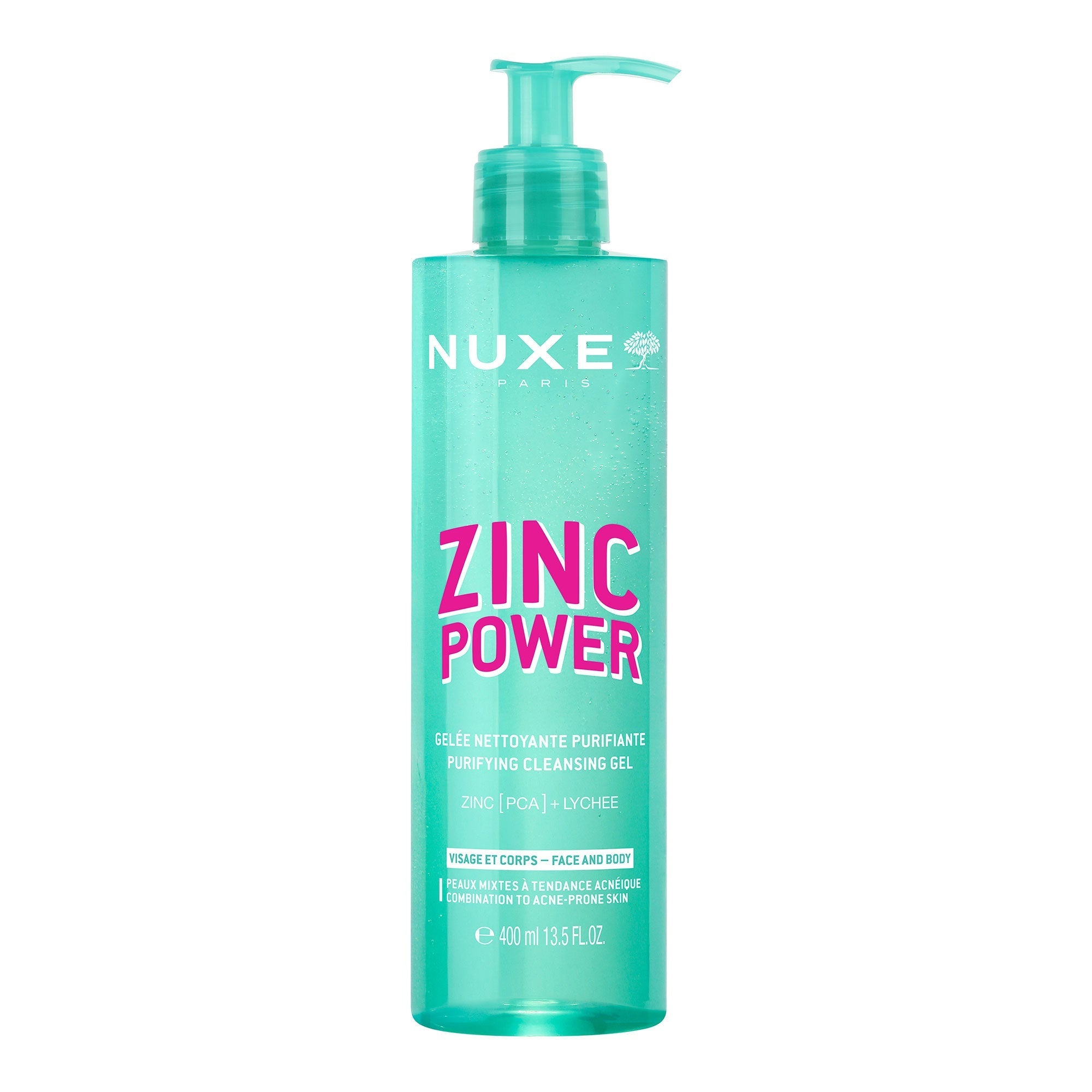 NUXE ZINC POWER GELEE NETTOYANTE PURIFIANTE 400ML