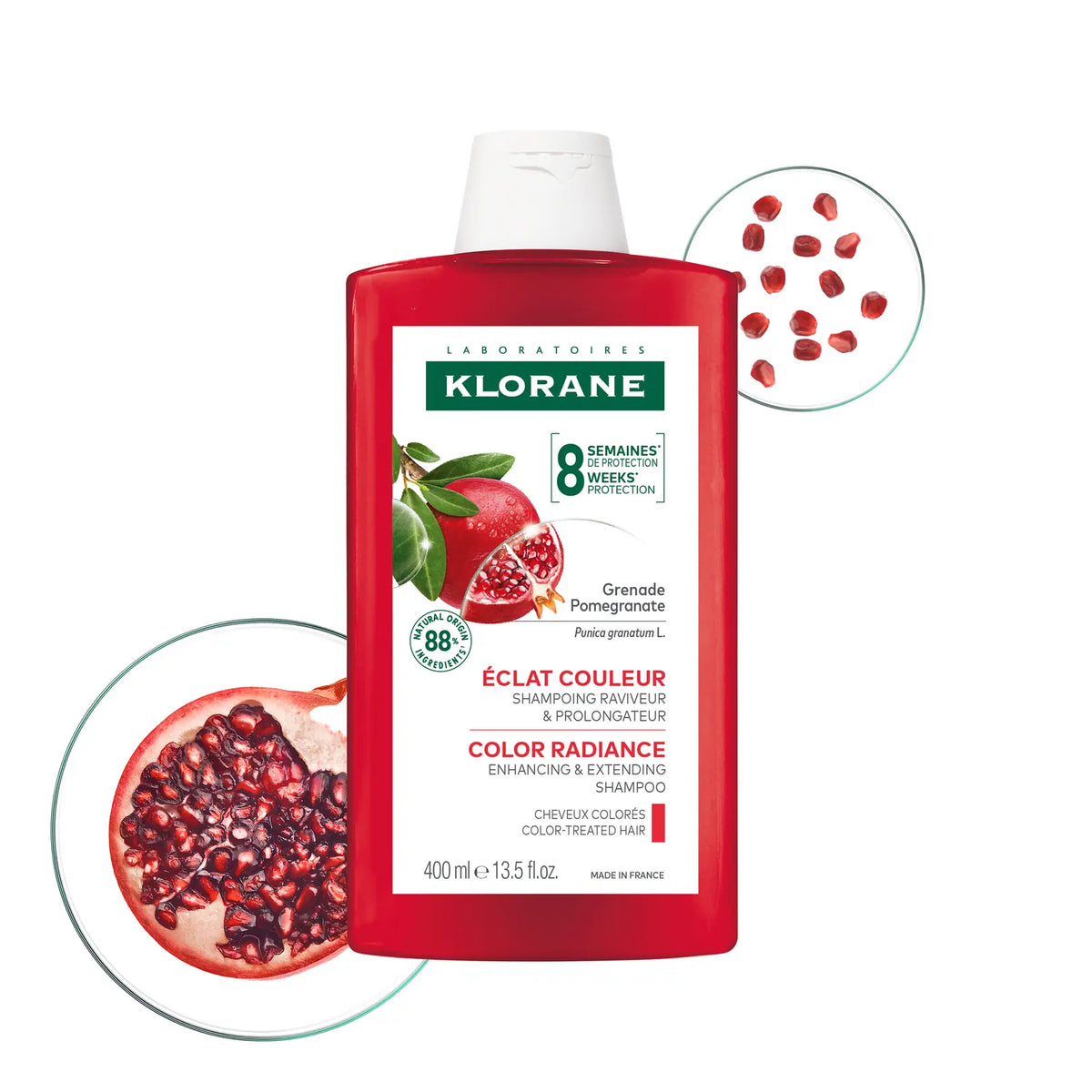 KLORANE ECLAT COULEUR SHAMPOING RAVIVEUR & PROLONGATEUR GRENADE 400ML